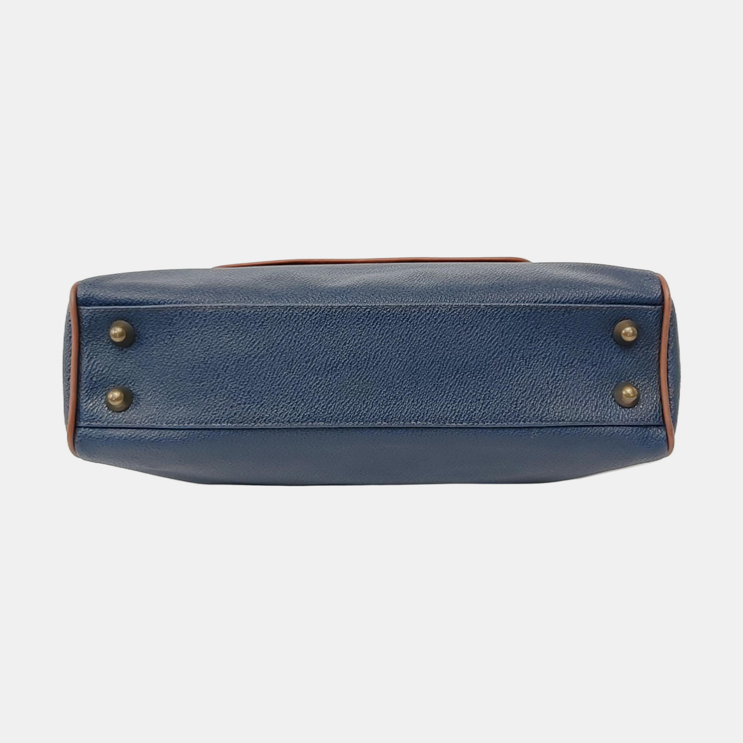 BURBERRY Dark Blue Cowhide Crossbody Bag Tote Bag Single Shoulder Bag Golden hardware Removable shoulder strap-(SKU)-955231320