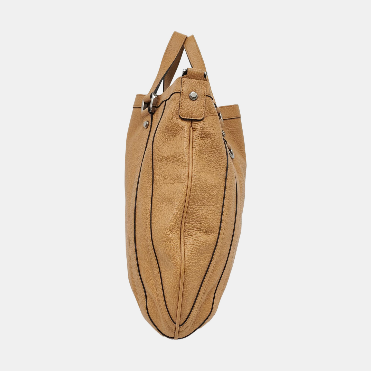 GUCCI Tote bag Caramel cowhide single shoulder bag handbag Silver Hardware Removable shoulder strap-(SKU)-955256584