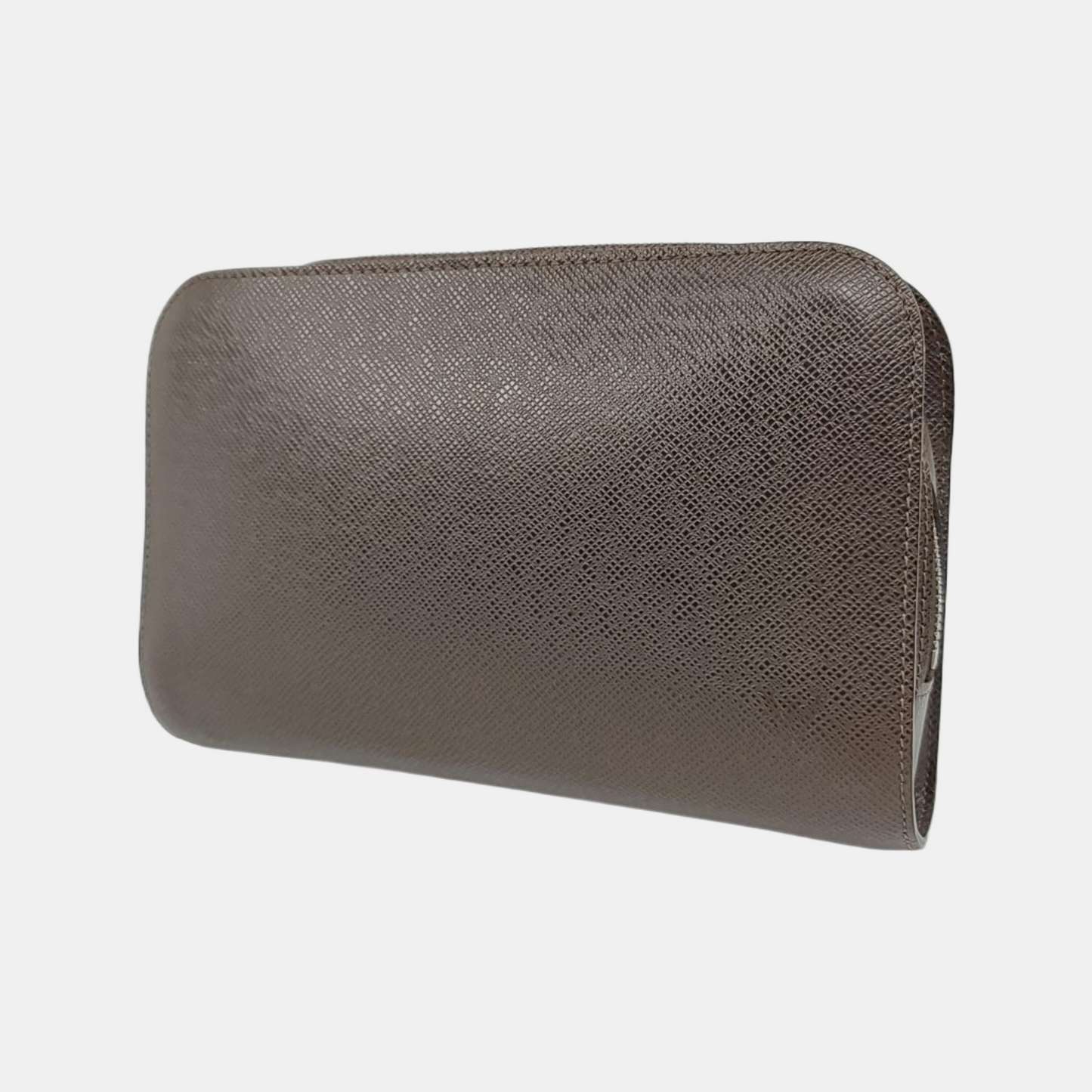 LOUIS VUITTON BAIKAL Brown Calfskin Clutch Handbag Silver Hardware-(SKU)-955218980