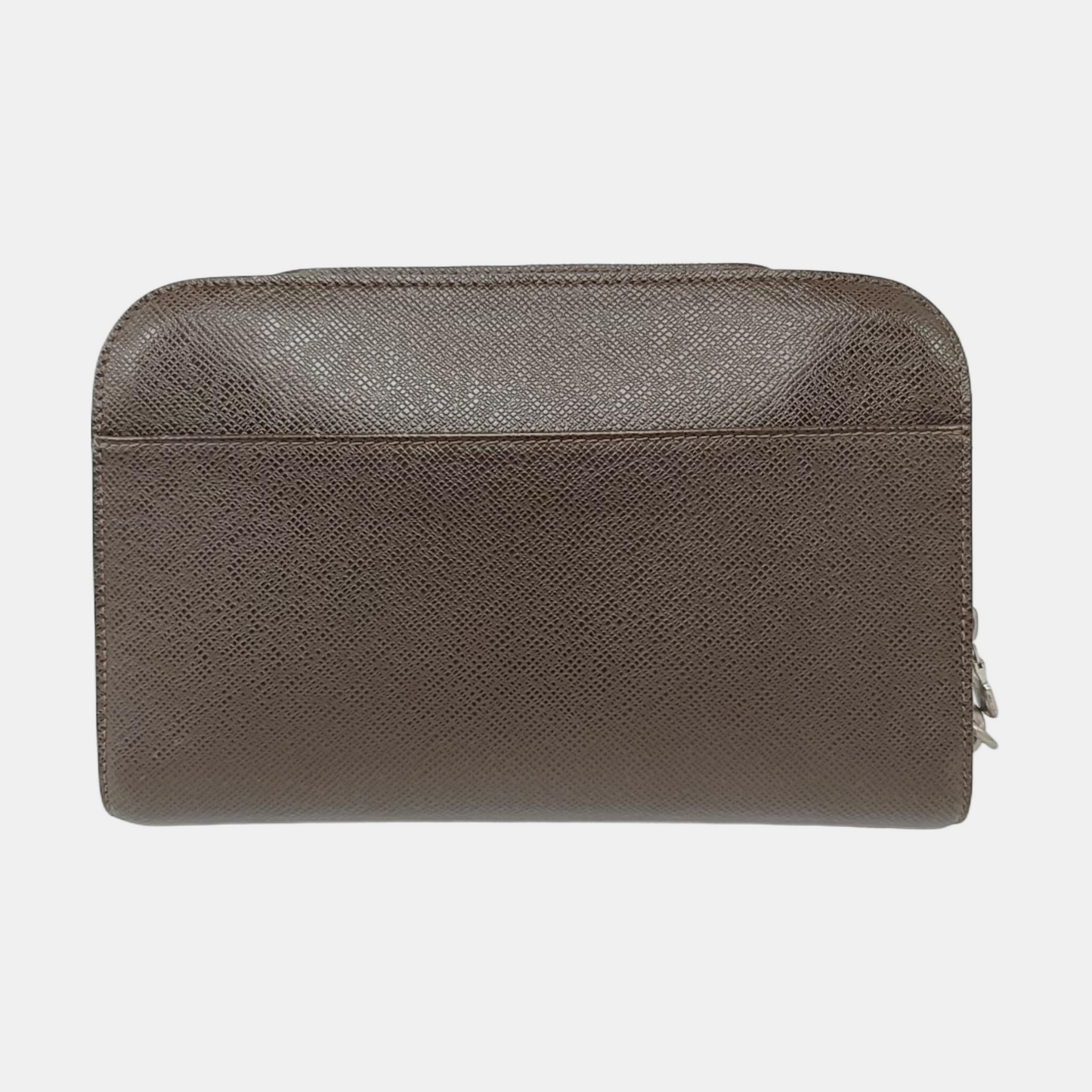LOUIS VUITTON BAIKAL Brown Calfskin Clutch Handbag Silver Hardware-(SKU)-955218980