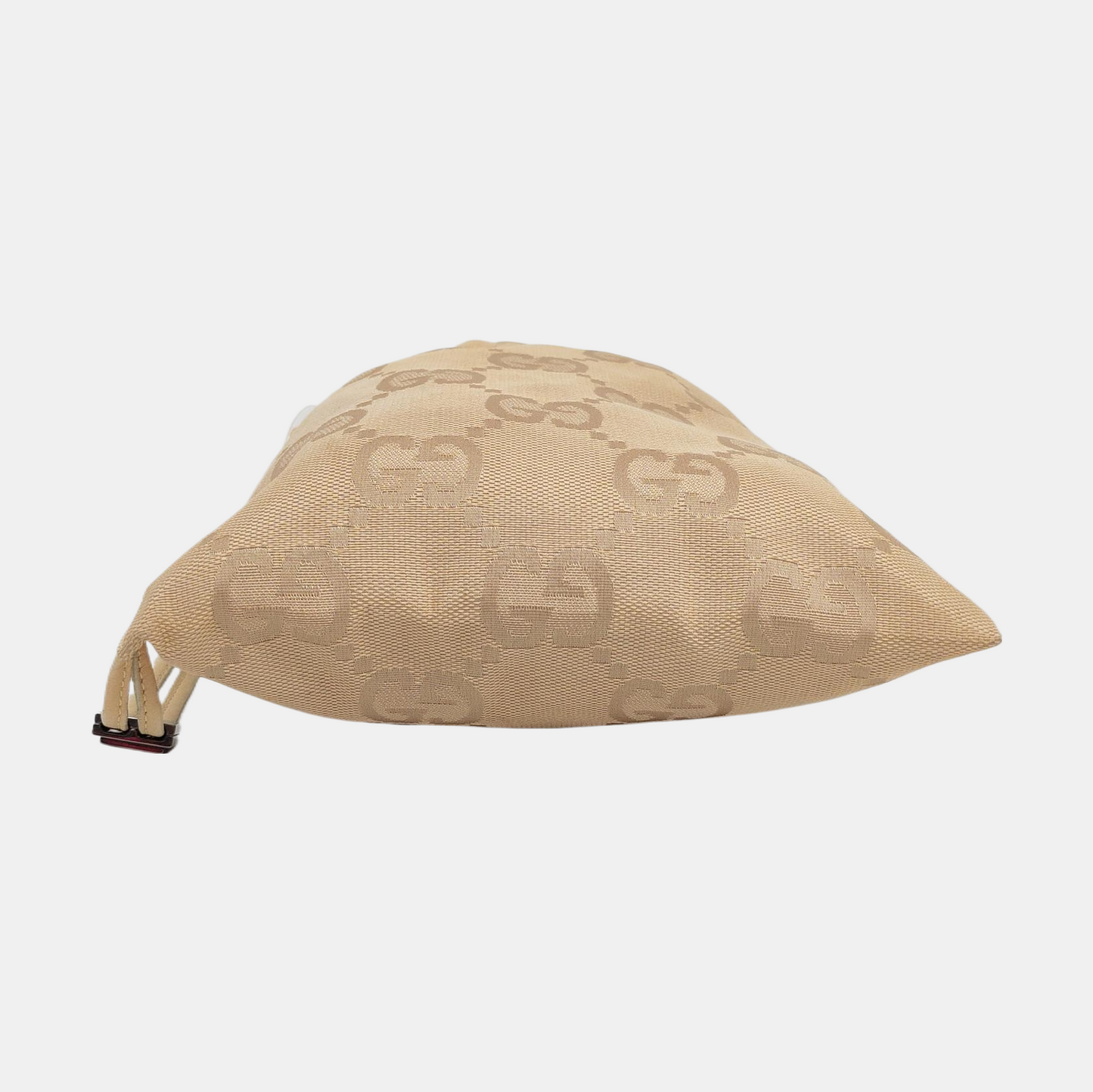 GUCCI Bucket bag Beige Canvas Monogrammed Handbag Golden Silver Hardware-(SKU)-955357697
