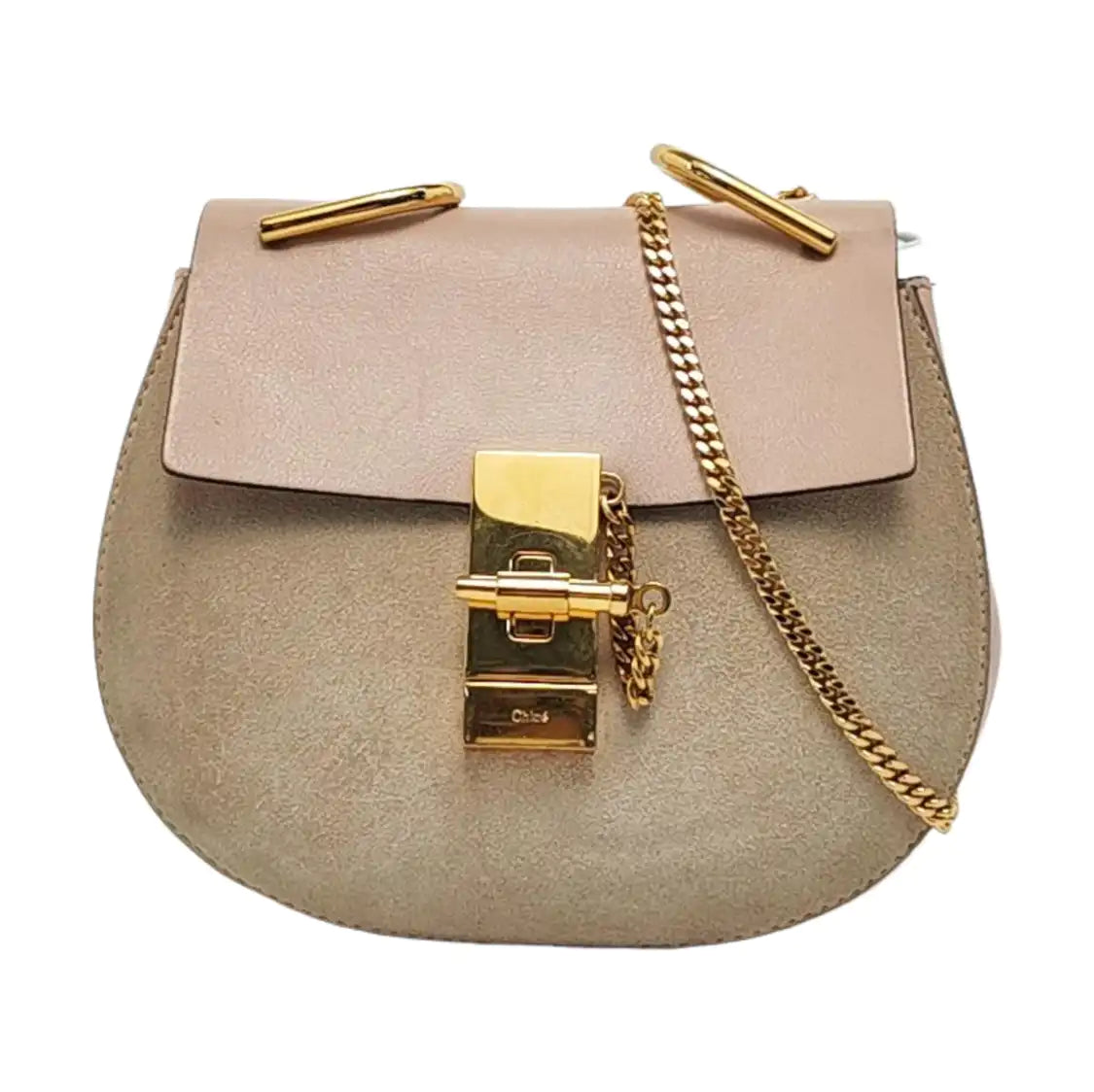 Chloé Drew mini Pink Cowhide Piglet Bag Single Shoulder Bag Golden hardware-(SKU)-955378540