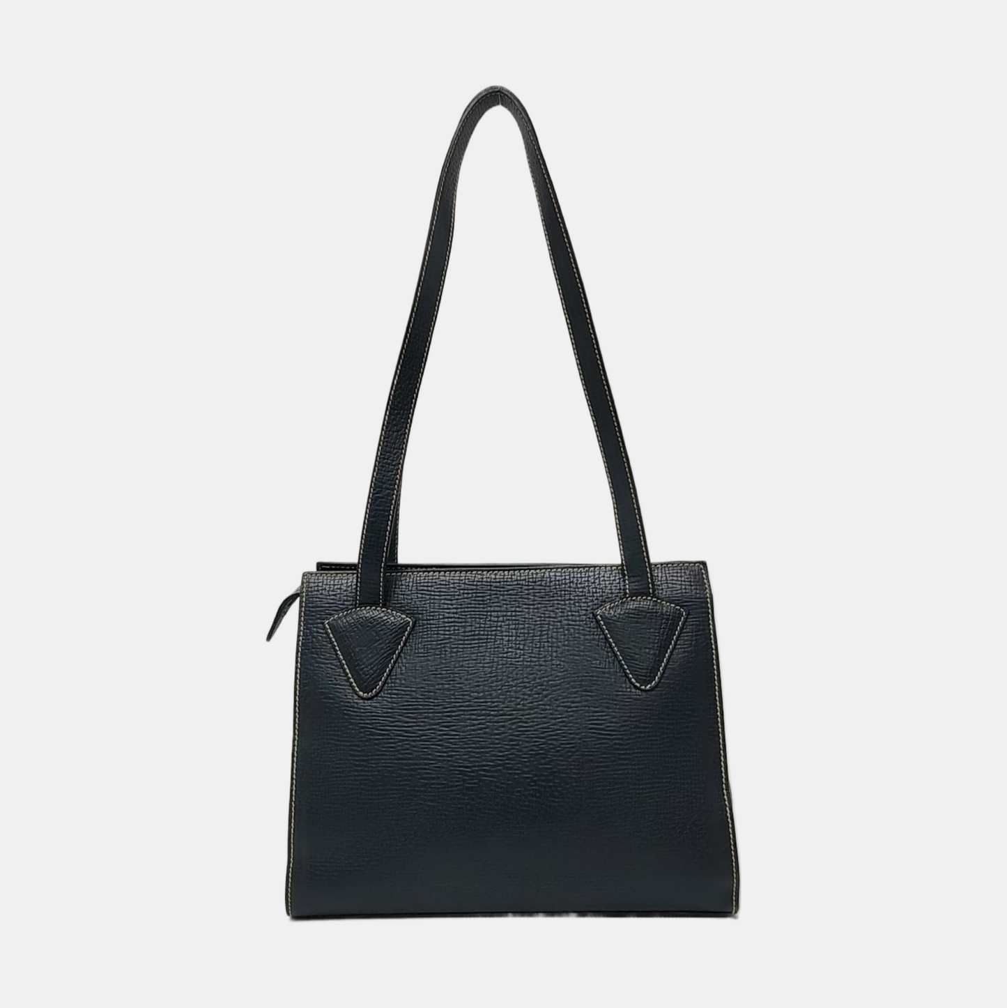 LOEWE Dark Blue Cowhide Single Shoulder Bag Handbag Golden hardware-(SKU)-954940075