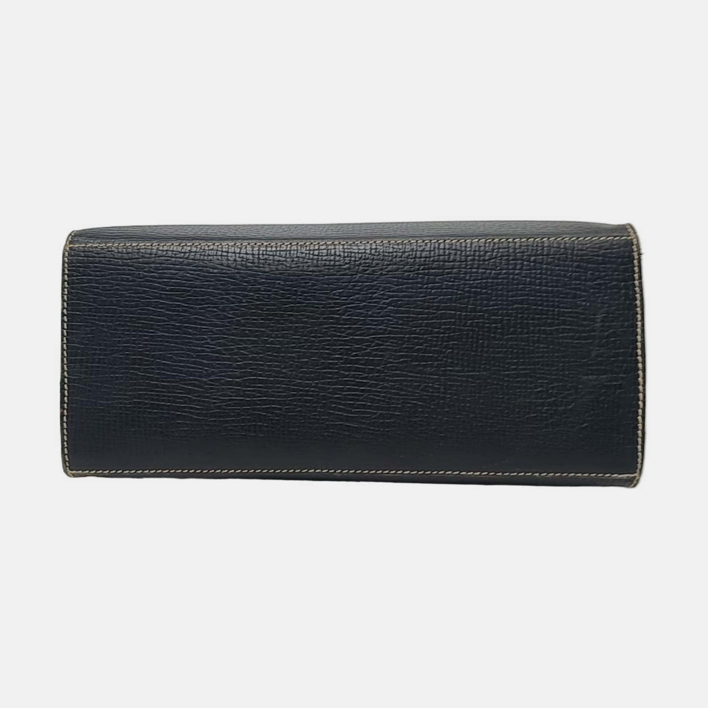 LOEWE Dark Blue Cowhide Single Shoulder Bag Handbag Golden hardware-(SKU)-954940075