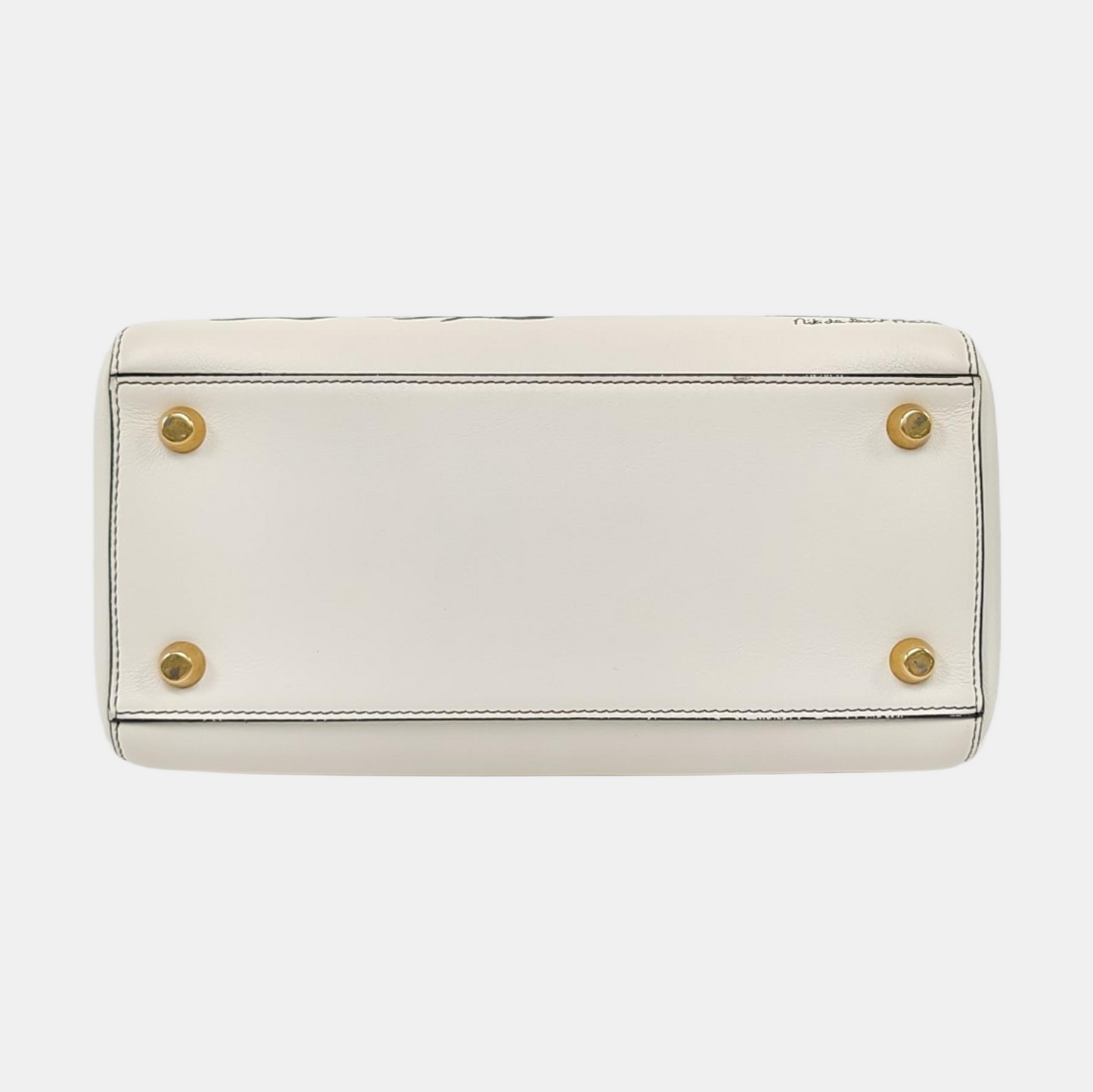 DIOR Lady Dior Medium White Leather Printed Cannage Bag Crossbody Shoulder Bag Handbag Gold Hardware Removable Strap-(SKU)-955334557