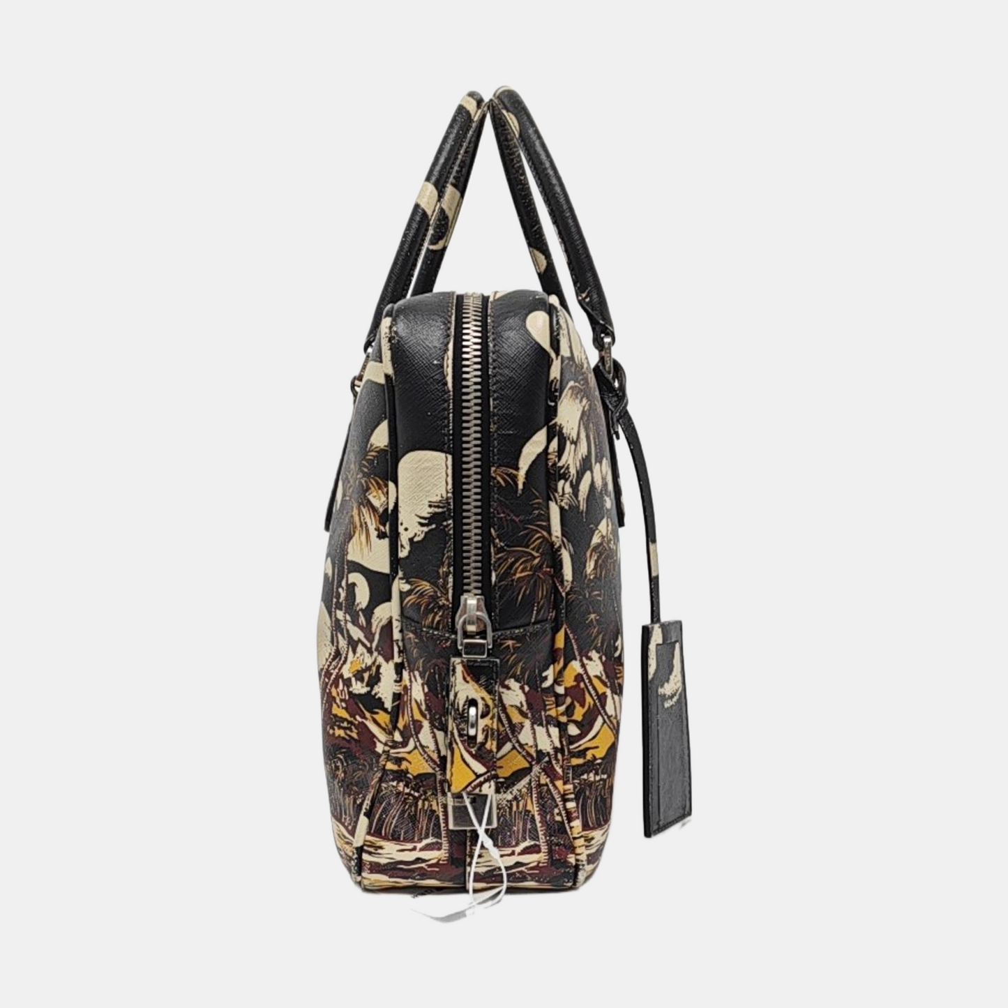 PRADA Multicolor Calfskin Crossgrain Handbag Silver Hardware-(SKU)-955513248