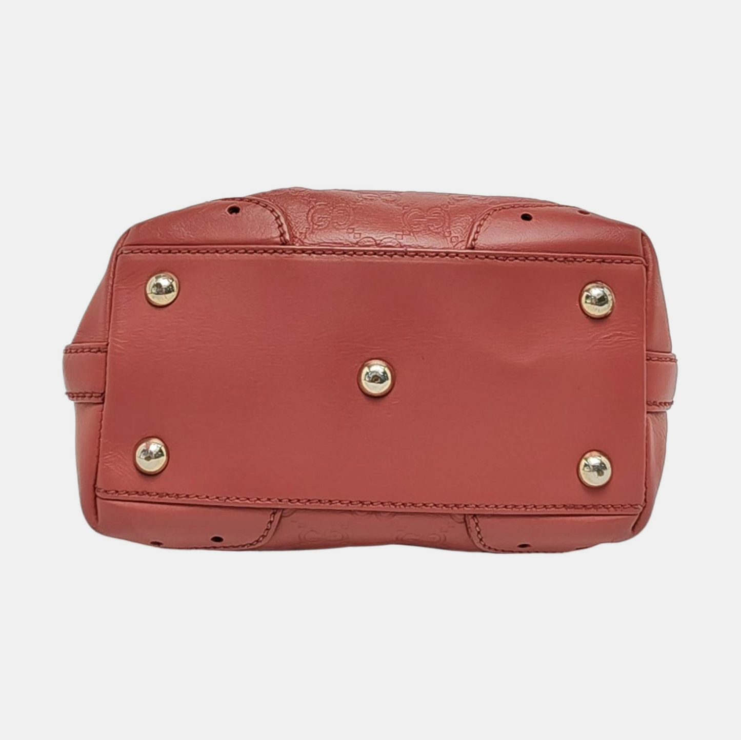 GUCCI Ligne Shima Beige Calf Leather Monogrammed Ripple Texture Single Shoulder Bag Handbag Golden hardware-(SKU)-955507212