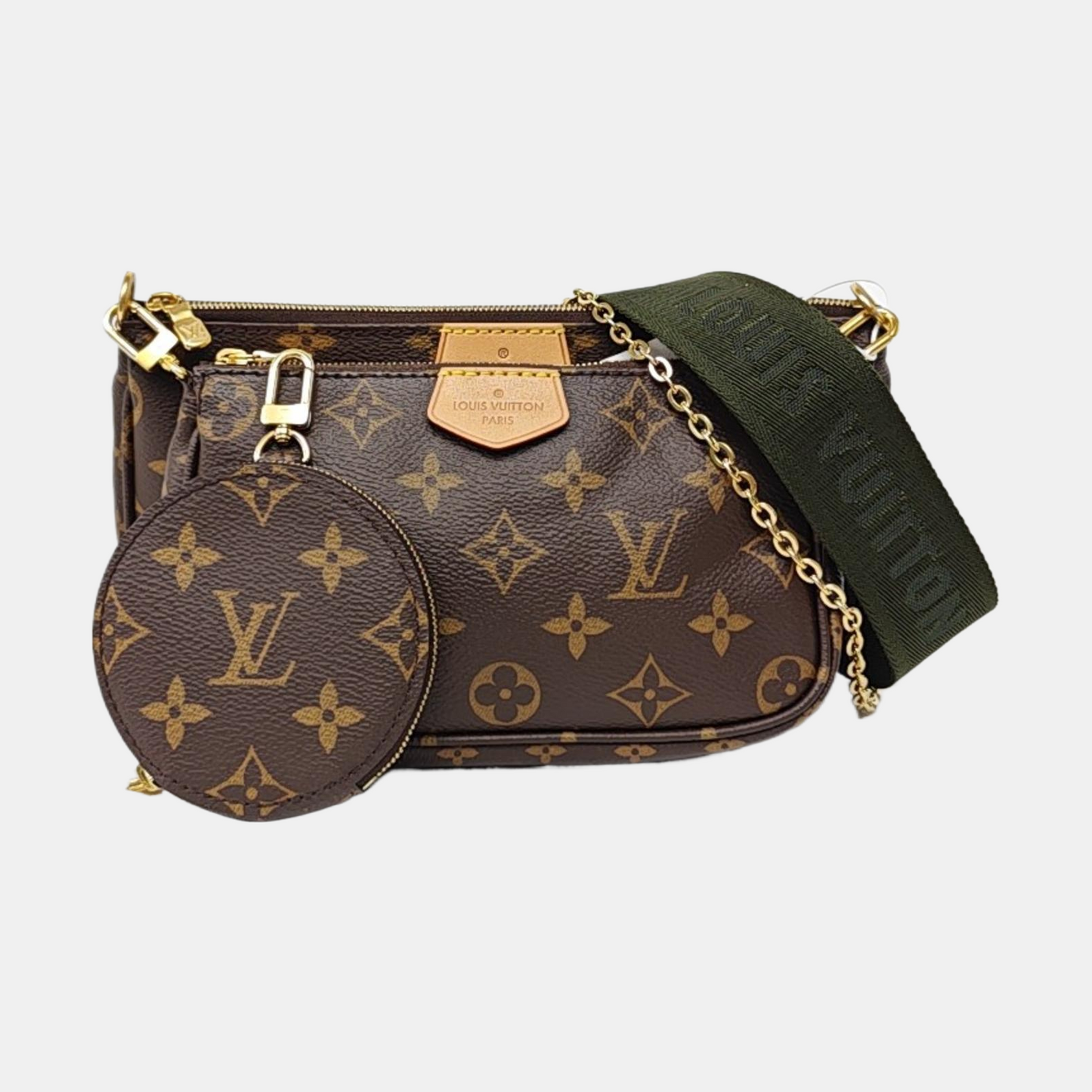 LOUIS VUITTON MULTI Brown Coated Canvas Monogram Empreinte 5-in-1 Crossbody Bag Handbag Shoulder Bag Detachable Strap-(SKU)-955568541