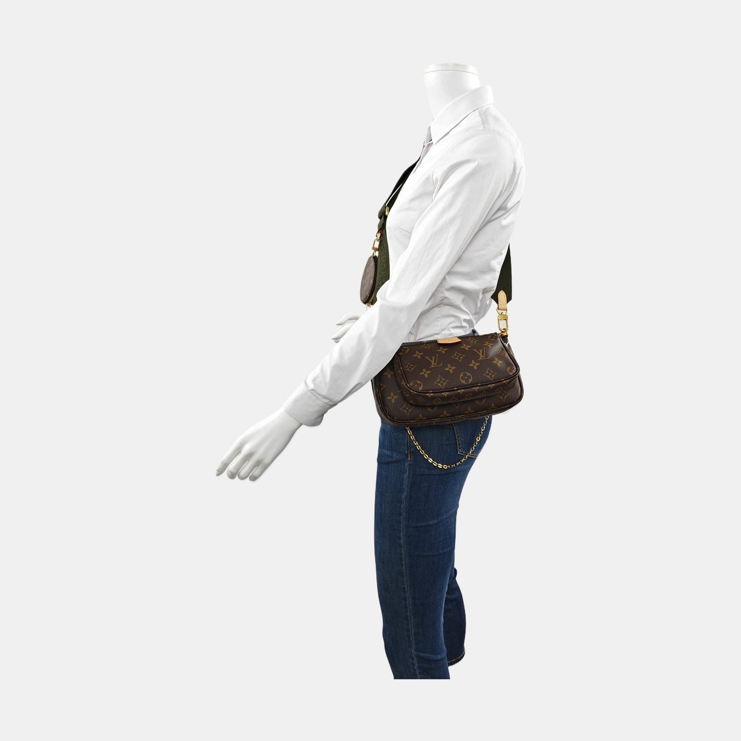 LOUIS VUITTON MULTI Brown Coated Canvas Monogram Empreinte 5-in-1 Crossbody Bag Handbag Shoulder Bag Detachable Strap-(SKU)-955568541