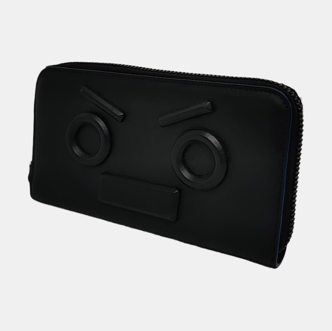 FENDI Monster Black Leather Embossed Wallet Black hardware-(SKU)-955589989