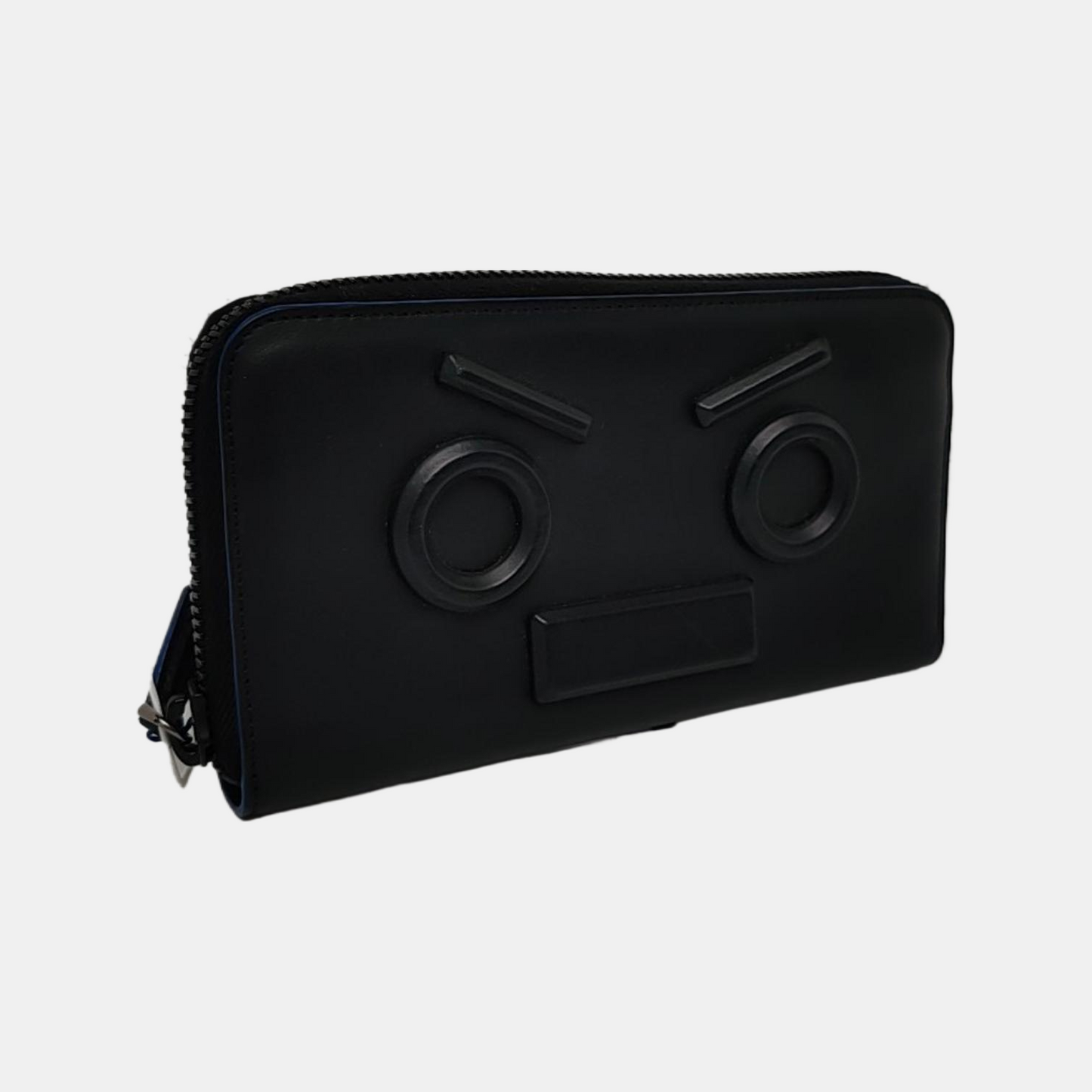 FENDI Monster Black Leather Embossed Wallet Black hardware-(SKU)-955589989
