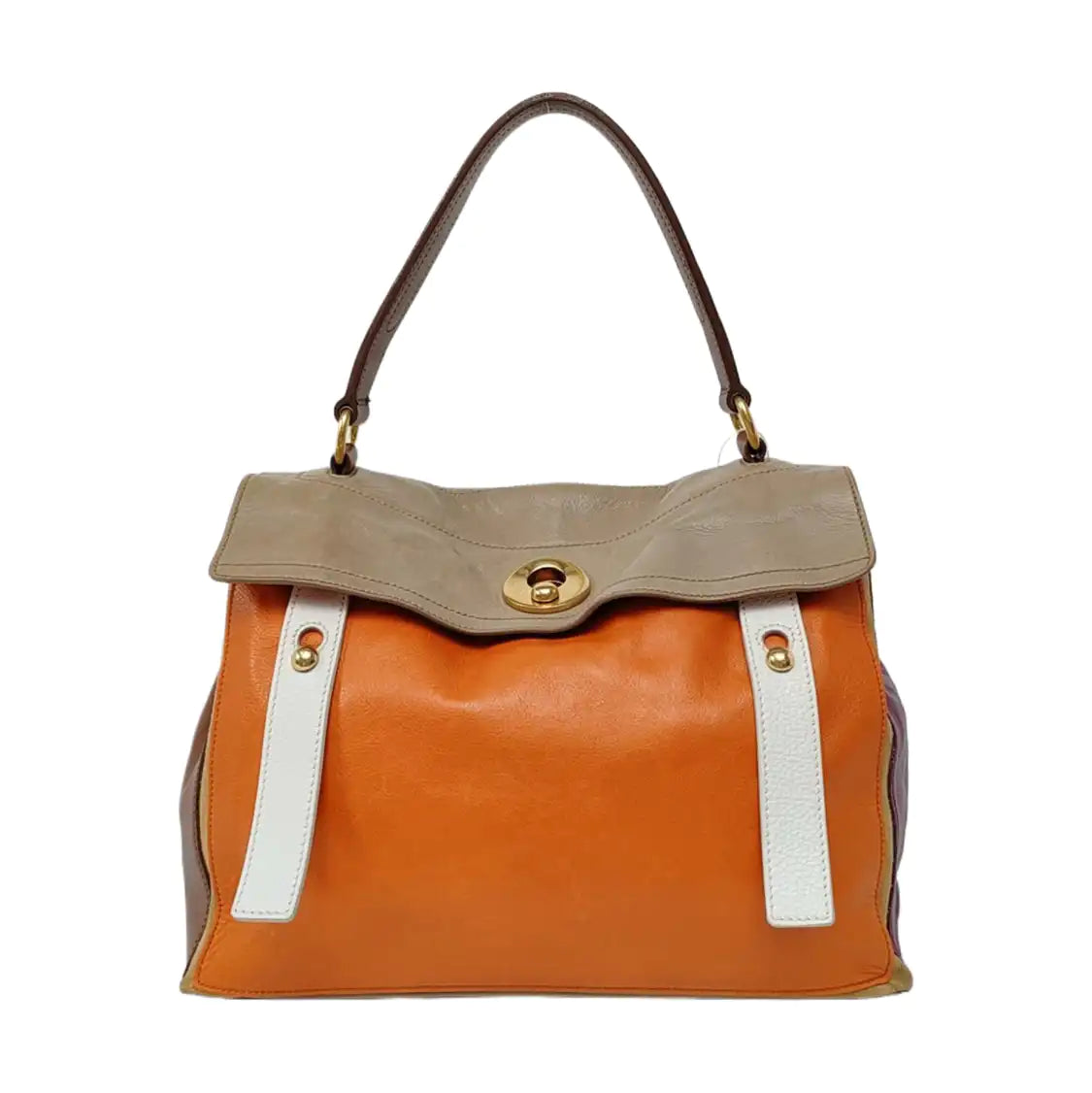 YSL MUSE TWO Multicolor Cowhide Single Shoulder Bag Tote Golden hardware-(SKU)-955589540