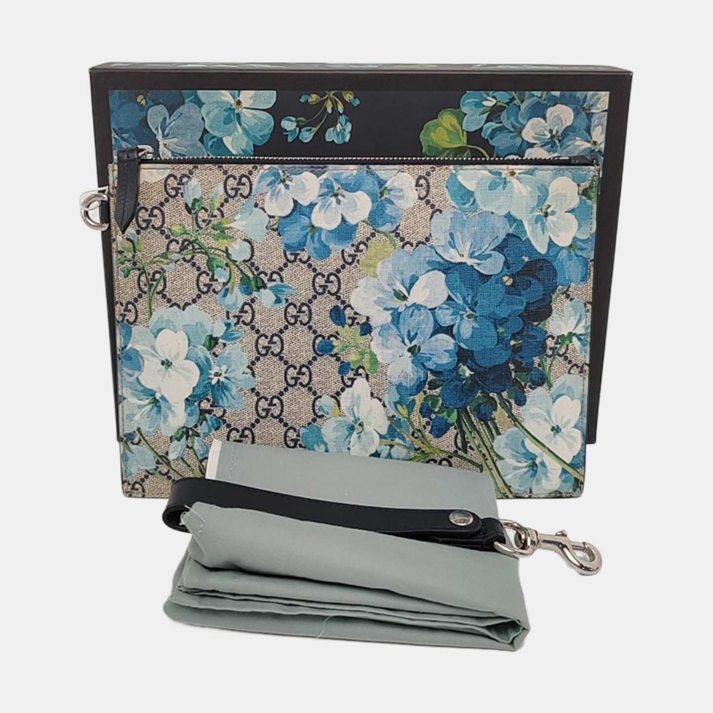 GUCCI GG Blooms Multicolor Coated Canvas Geranium Handbag Handbag Silver Hardware-(SKU)-955633872