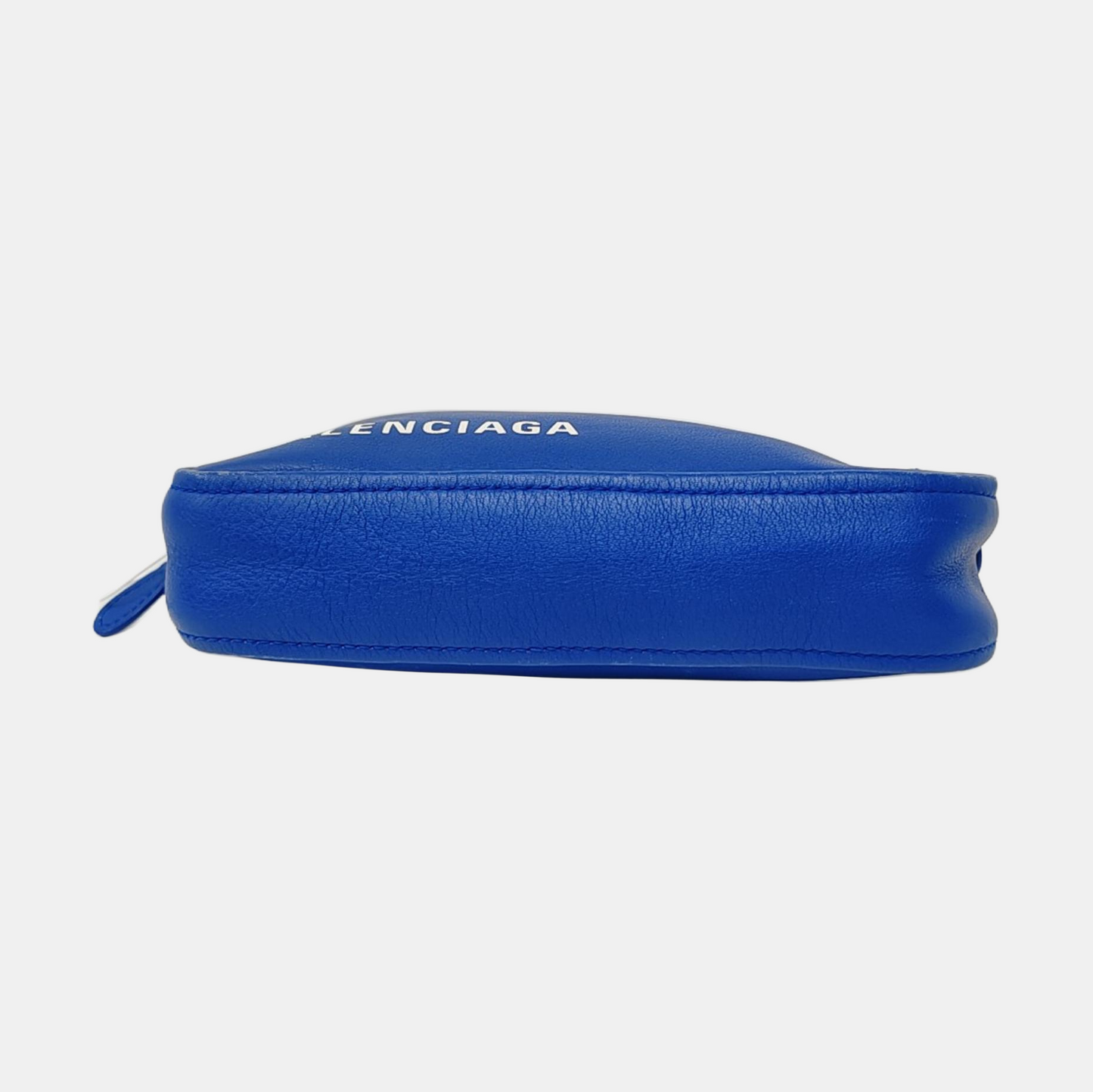 BALENCIAGA Triangle Blue Cowhide Print Clutch Silver Hardware-(SKU)-955687445