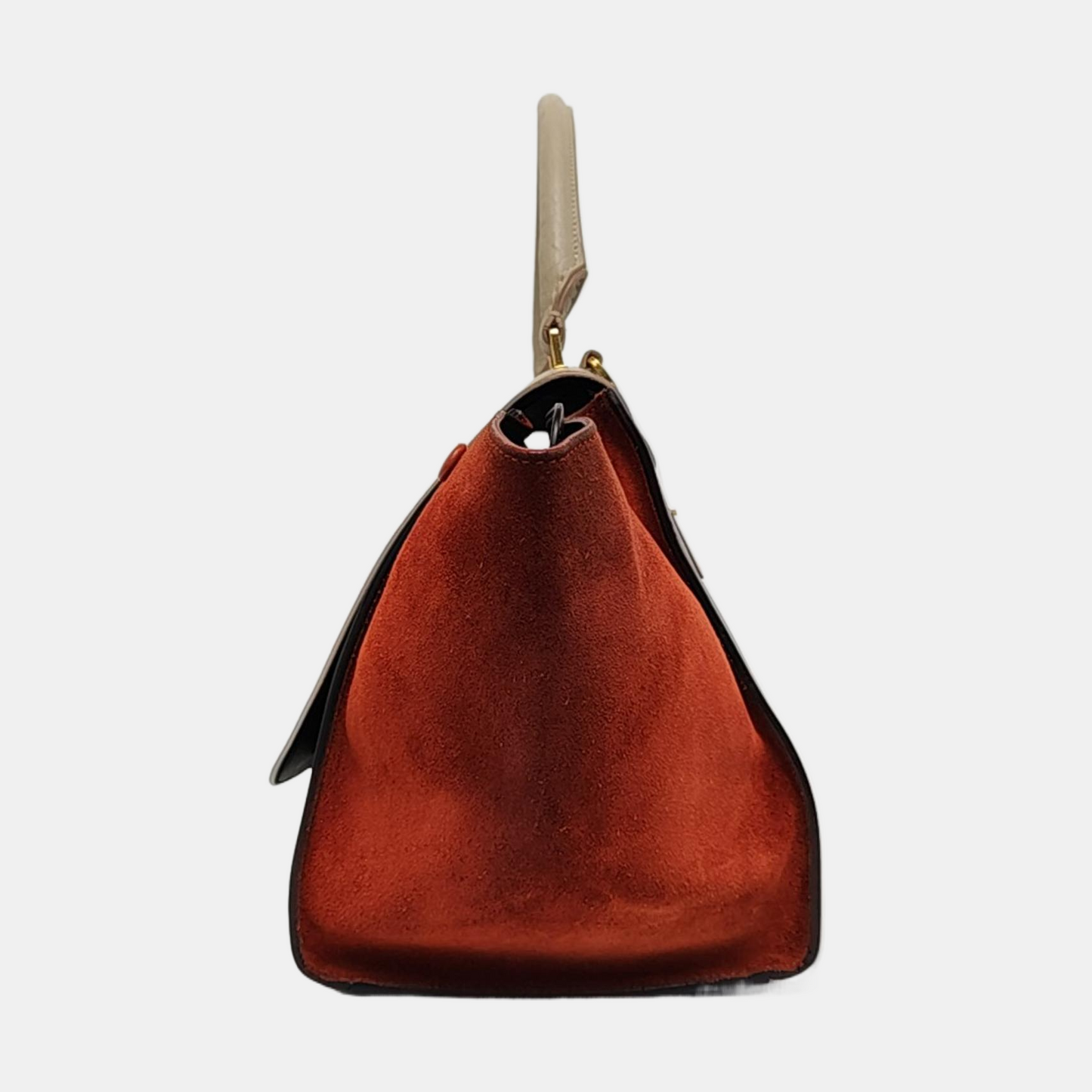 CELINE TRAPEZE Medium size Multicolor Leather Swing Bag Shoulder Bag Tote Bag Crossbody Bag Golden hardware Removable shoulder strap-(SKU)-955616288