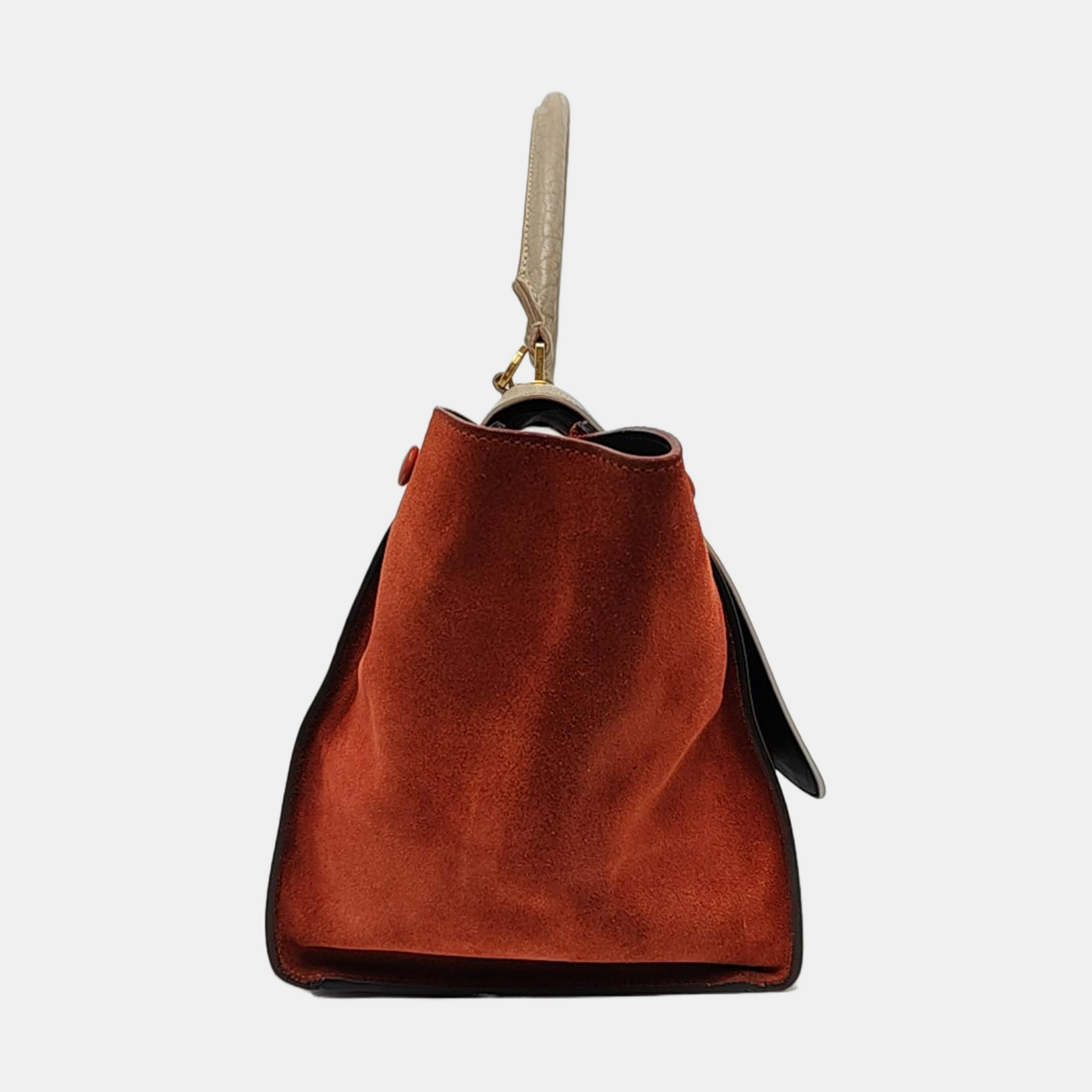 CELINE TRAPEZE Medium size Multicolor Leather Swing Bag Shoulder Bag Tote Bag Crossbody Bag Golden hardware Removable shoulder strap-(SKU)-955616288