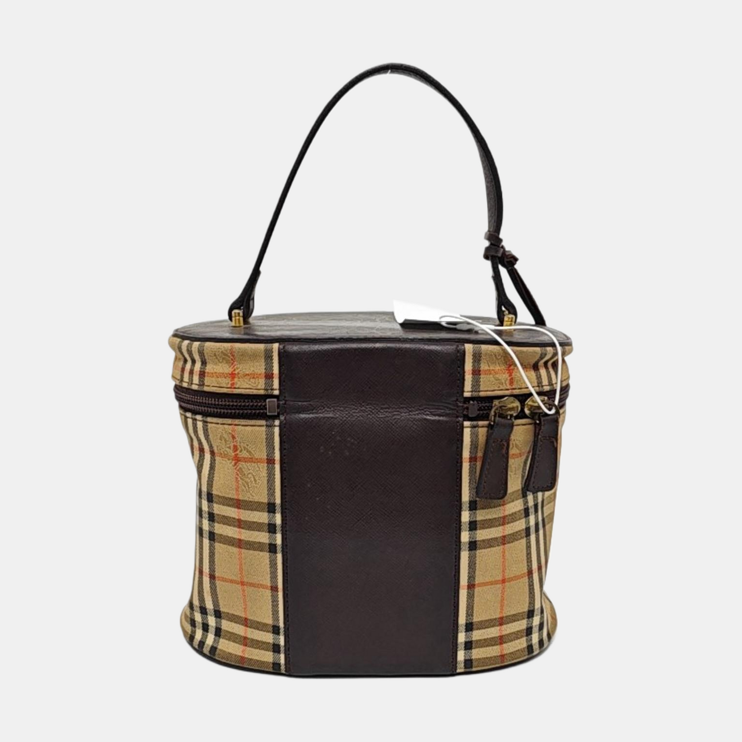 BURBERRY Khaki canvas military horse pattern tote bag Golden hardware-(SKU)-955755761