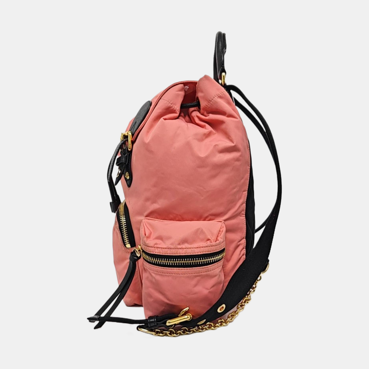 BURBERRY The Rucksack Medium size Pink Nylon Backpack Golden hardware-(SKU)-955860054