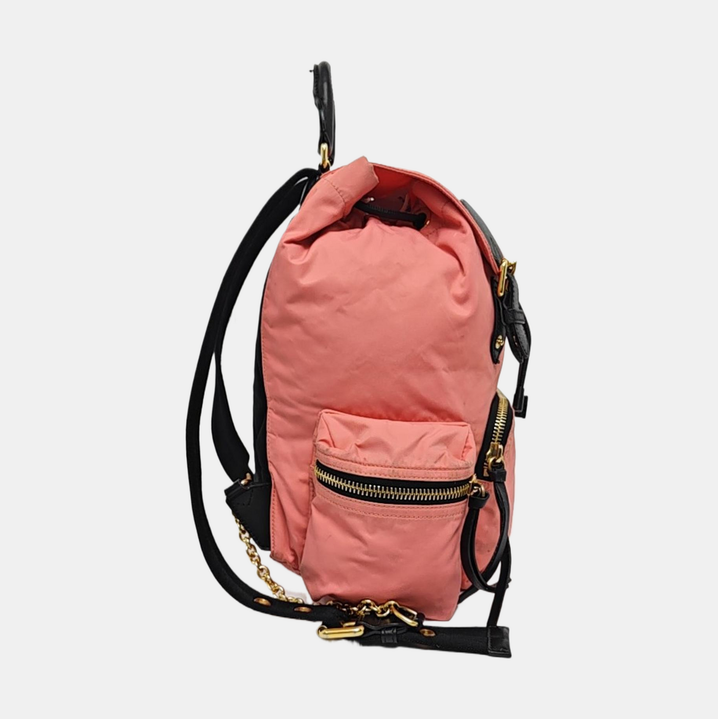 BURBERRY The Rucksack Medium size Pink Nylon Backpack Golden hardware-(SKU)-955860054