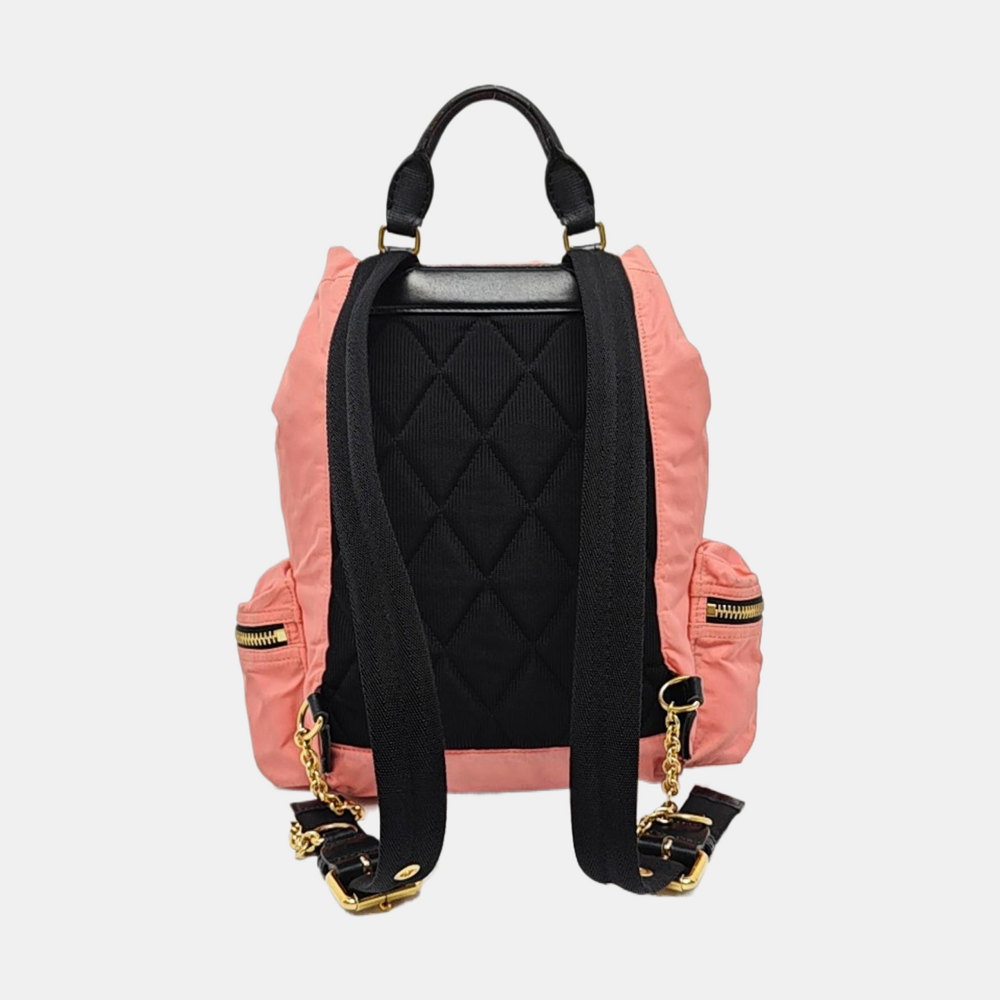 BURBERRY The Rucksack Medium size Pink Nylon Backpack Golden hardware-(SKU)-955860054