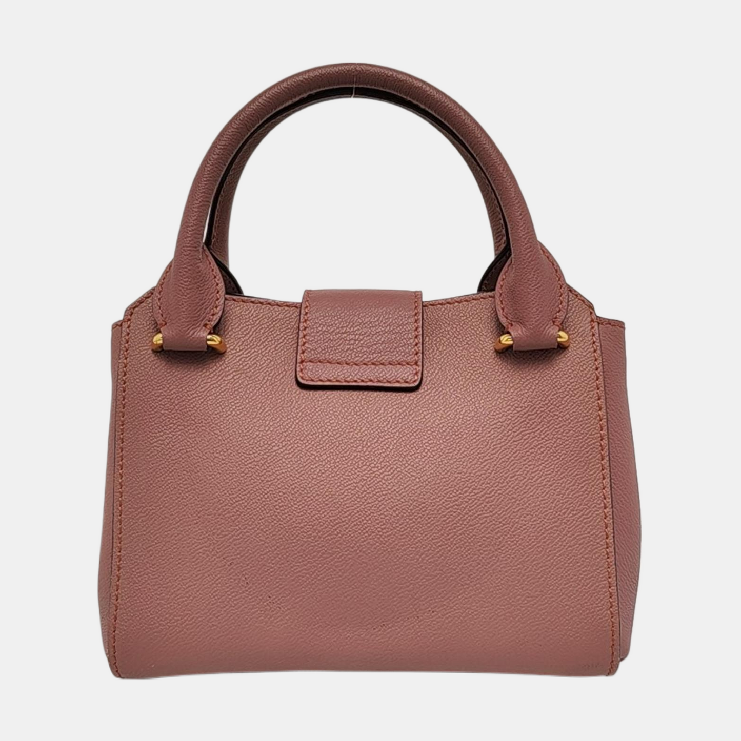 BURBERRY Buckle Pink Cowhide Sling Bag Tote Bag Golden hardware shoulder straps-(SKU)-955529544