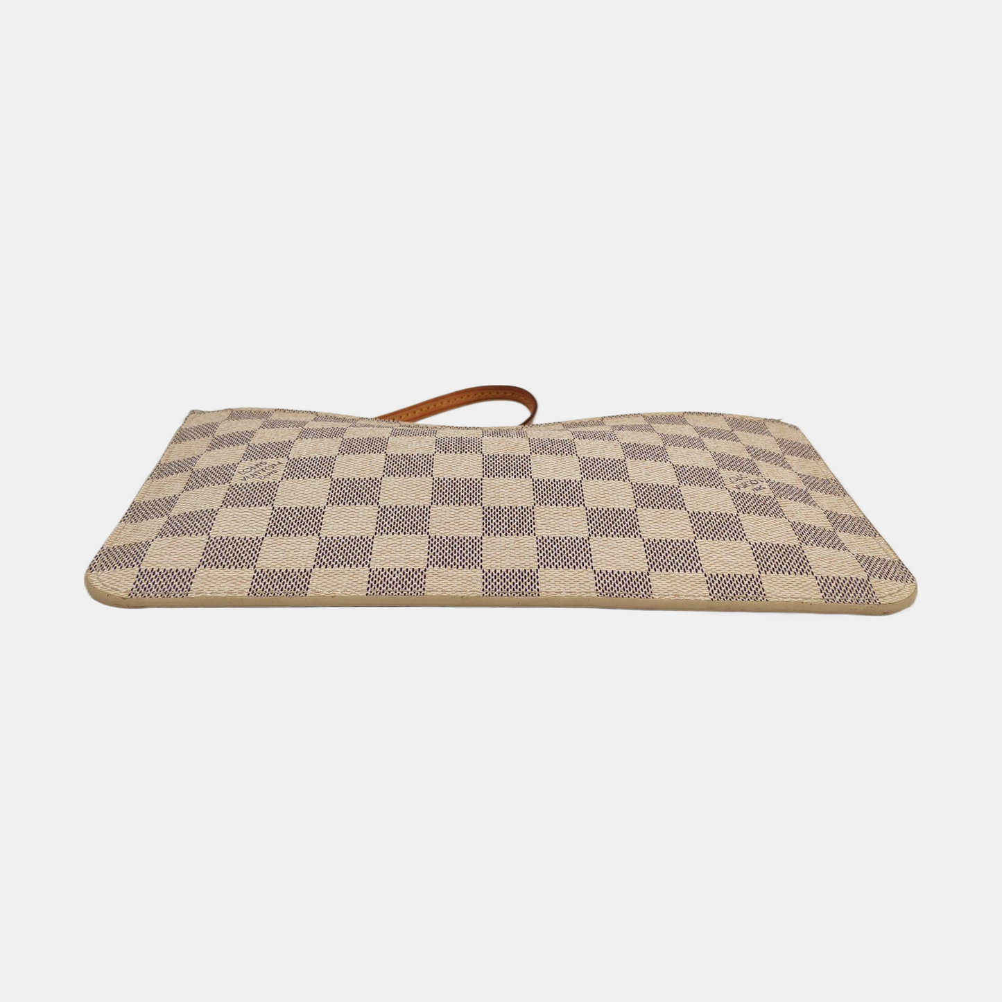 LOUIS VUITTON NEVERFULL Large size White Coated Canvas Checkered Shopping Bag Handbag Golden hardware-(SKU)-955820741