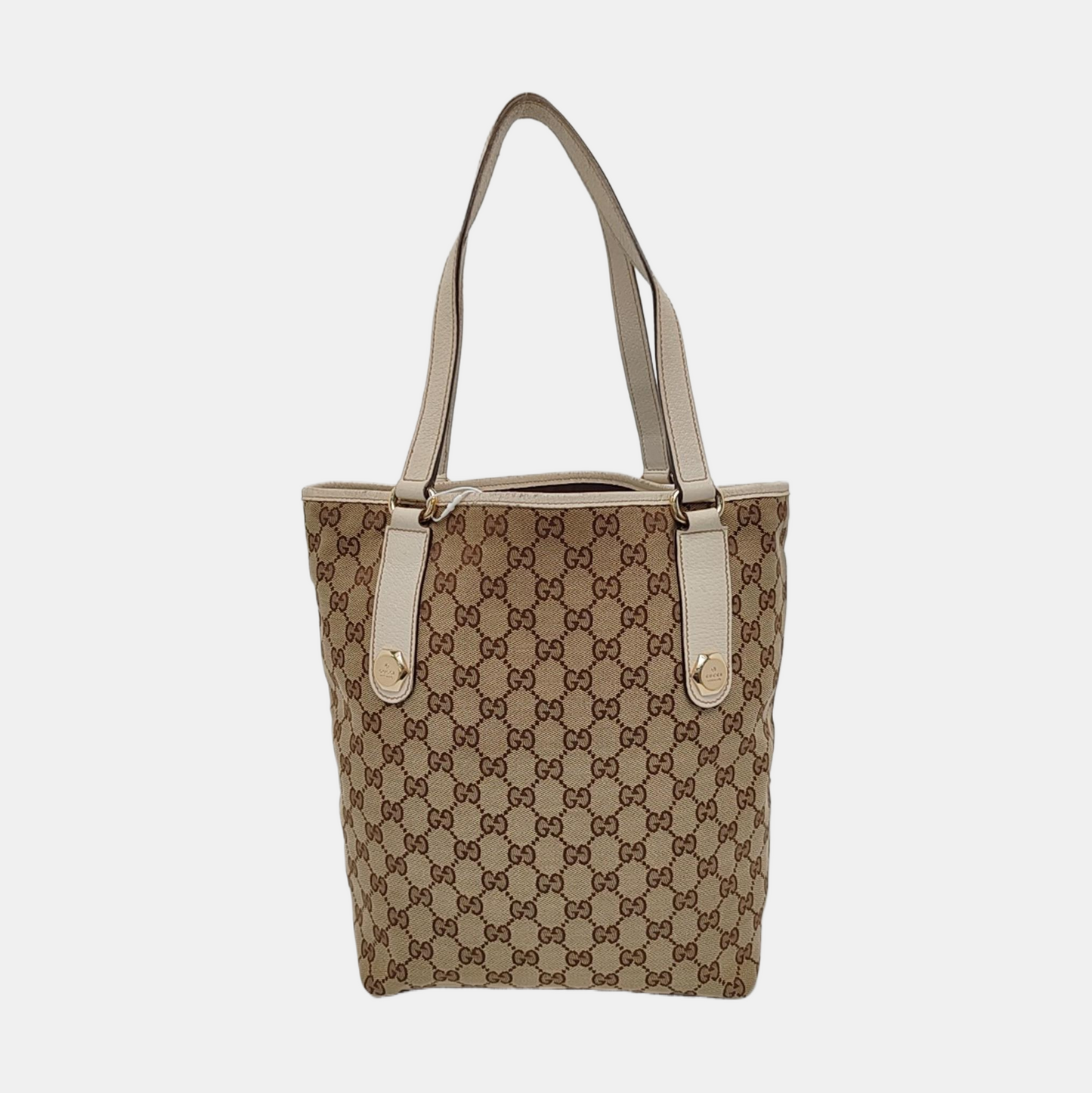 GUCCI Bucket bag Khaki Canvas Monogram Floral Single Shoulder Bag Tote Bag Golden hardware-(SKU)-955867779