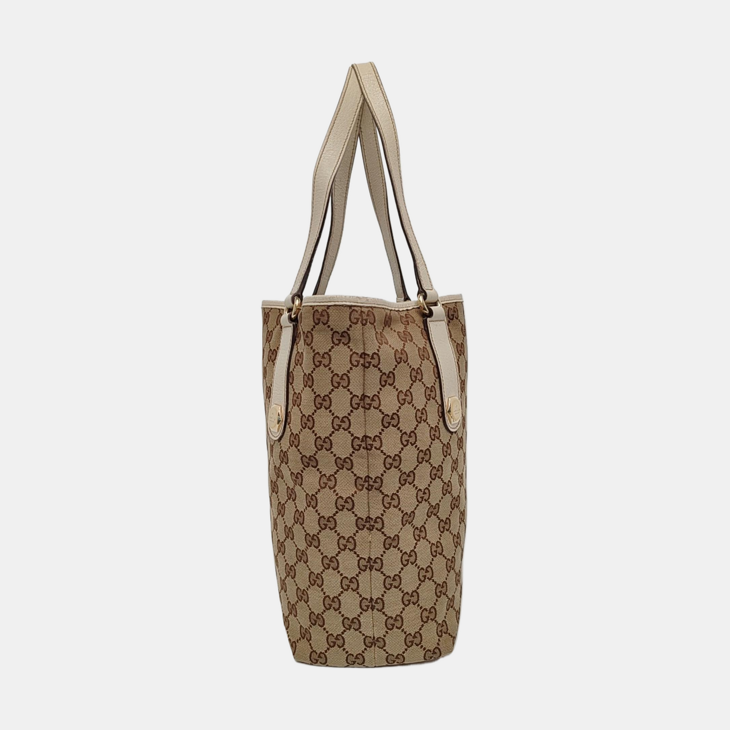 GUCCI Bucket bag Khaki Canvas Monogram Floral Single Shoulder Bag Tote Bag Golden hardware-(SKU)-955867779