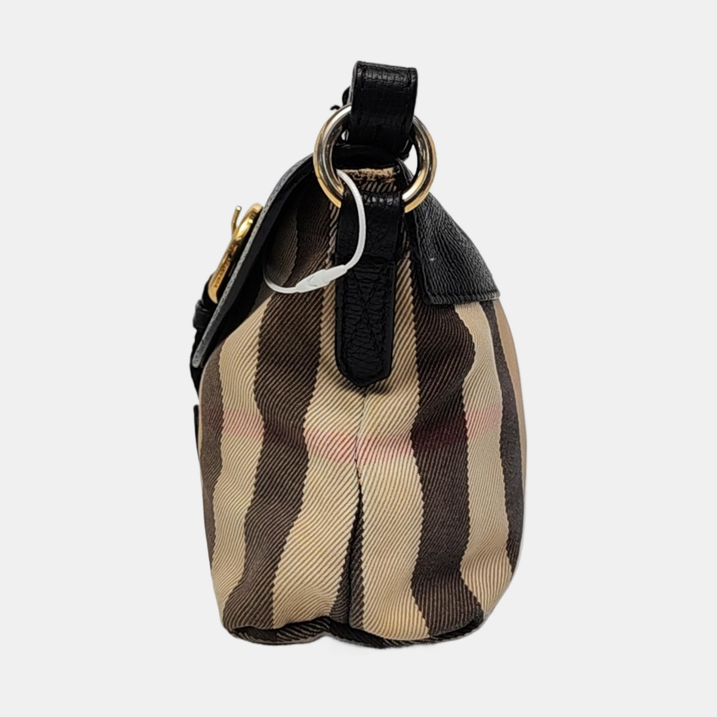 BURBERRY Beige Fabric Crossbody Bag Golden hardware Removable shoulder strap-(SKU)-955688405
