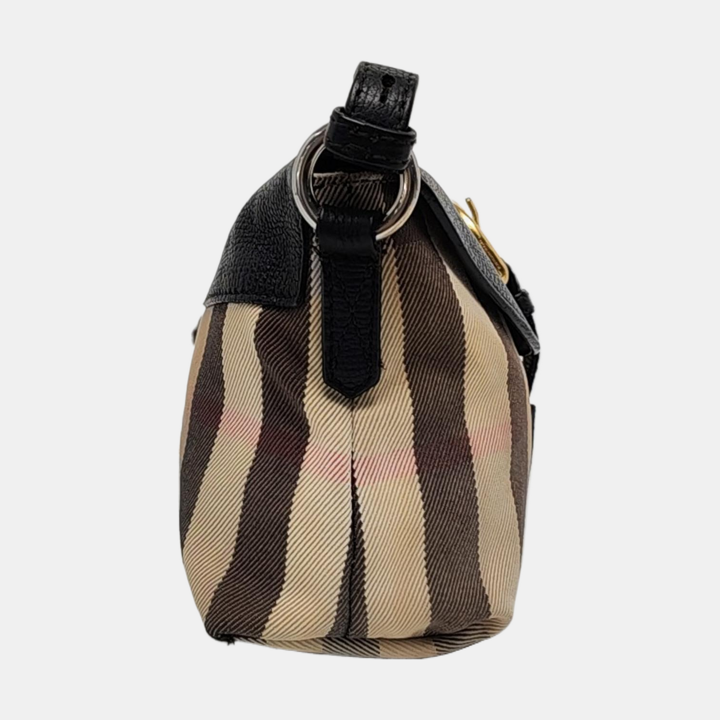 BURBERRY Beige Fabric Crossbody Bag Golden hardware Removable shoulder strap-(SKU)-955688405