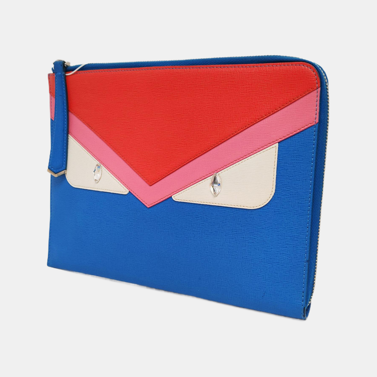 FENDI Monster Blue Cowhide Mini Monster Handbag Silver Hardware-(SKU)-955859575