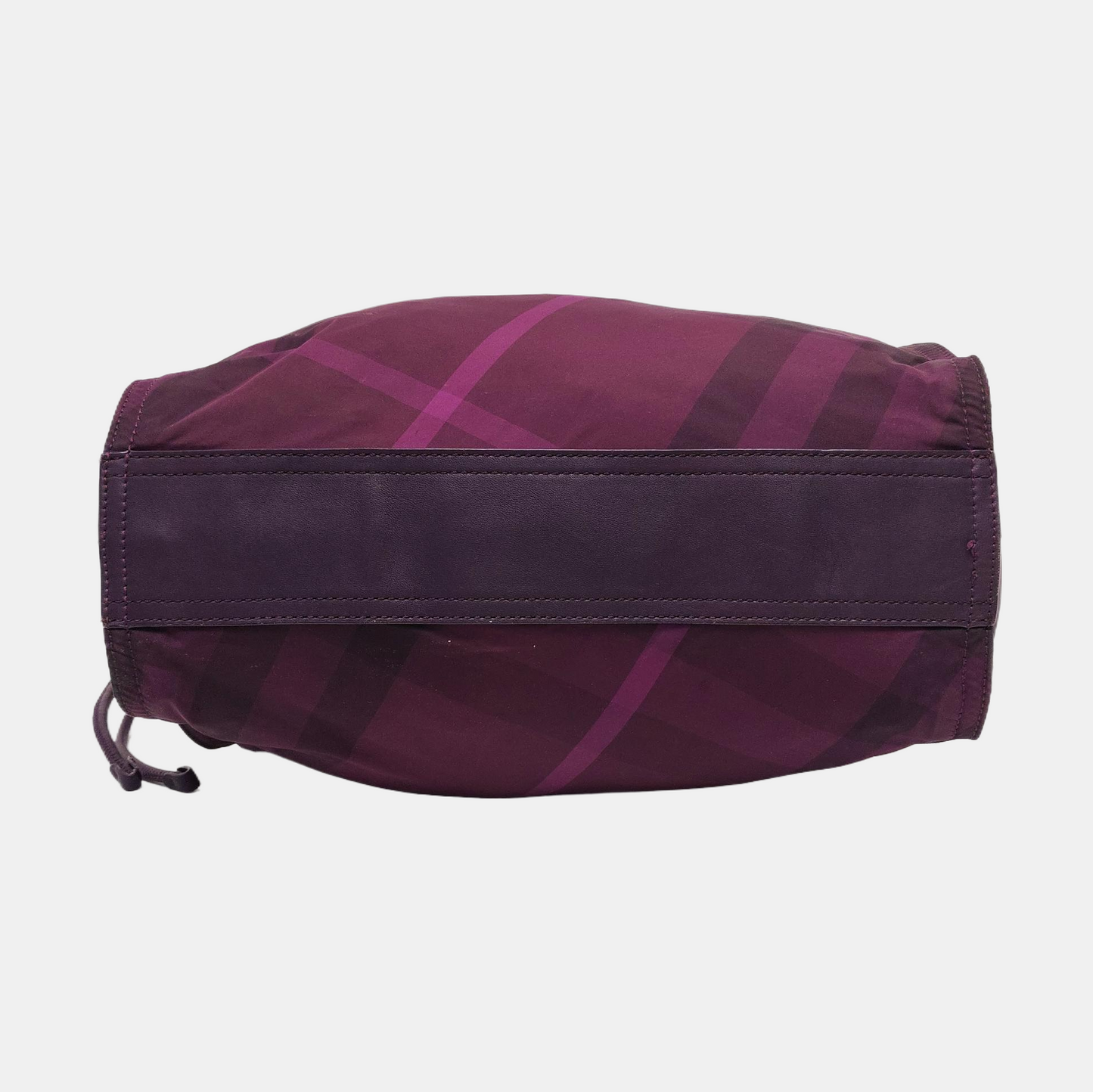 BURBERRY Buckleigh Purple Nylon Printed Single Shoulder Bag Handbag Black hardware-(SKU)-955908174
