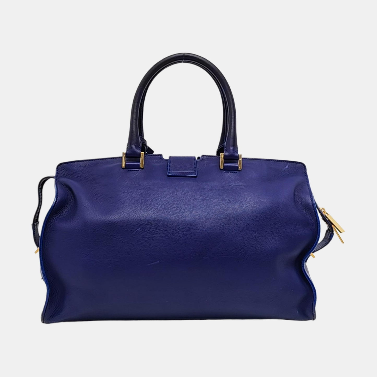 YSL CHYC Y LIGNE Medium size Dark Blue Leather Handbag Golden hardware-(SKU)-955766703