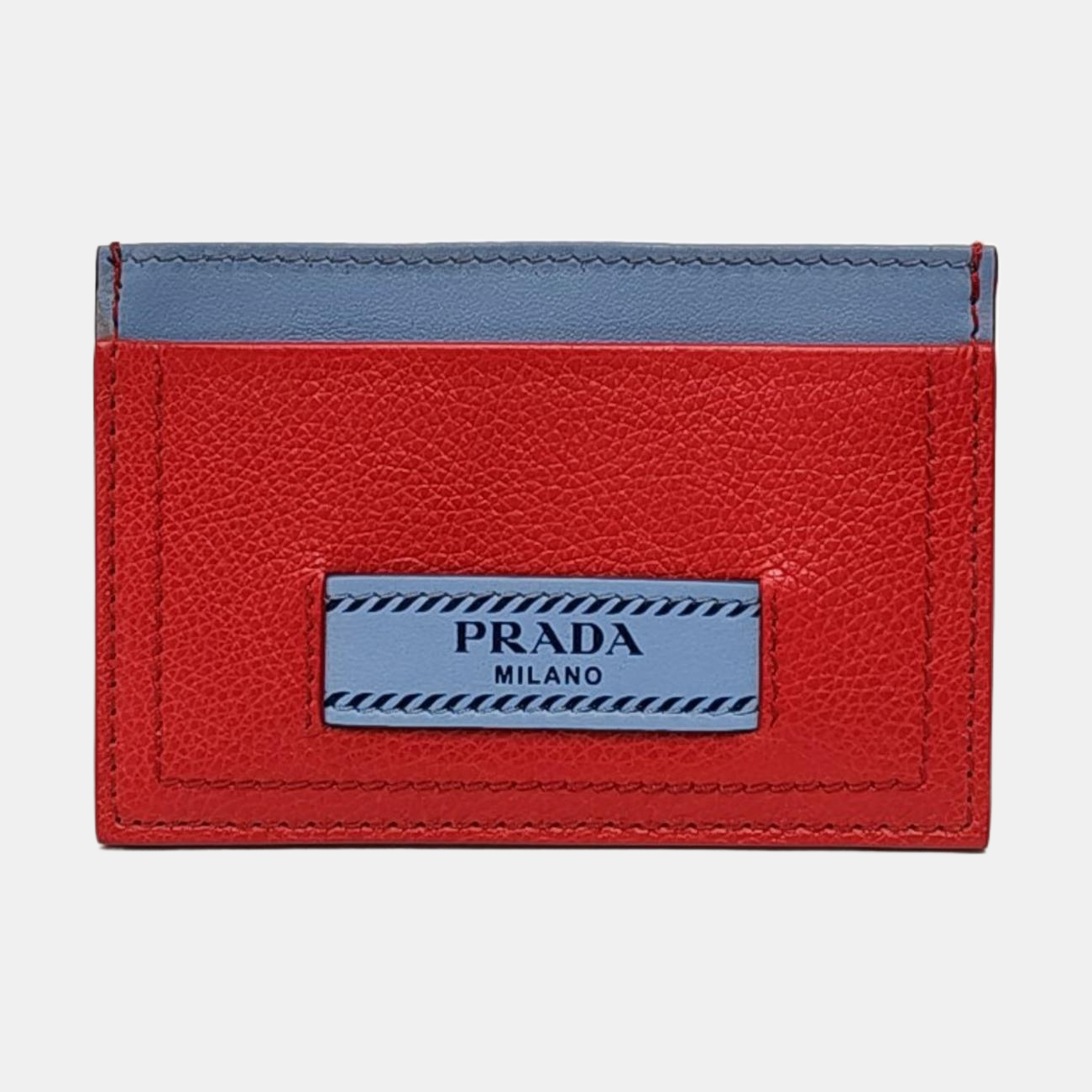 PRADA Red Cowhide Card Case-(SKU)-955739022