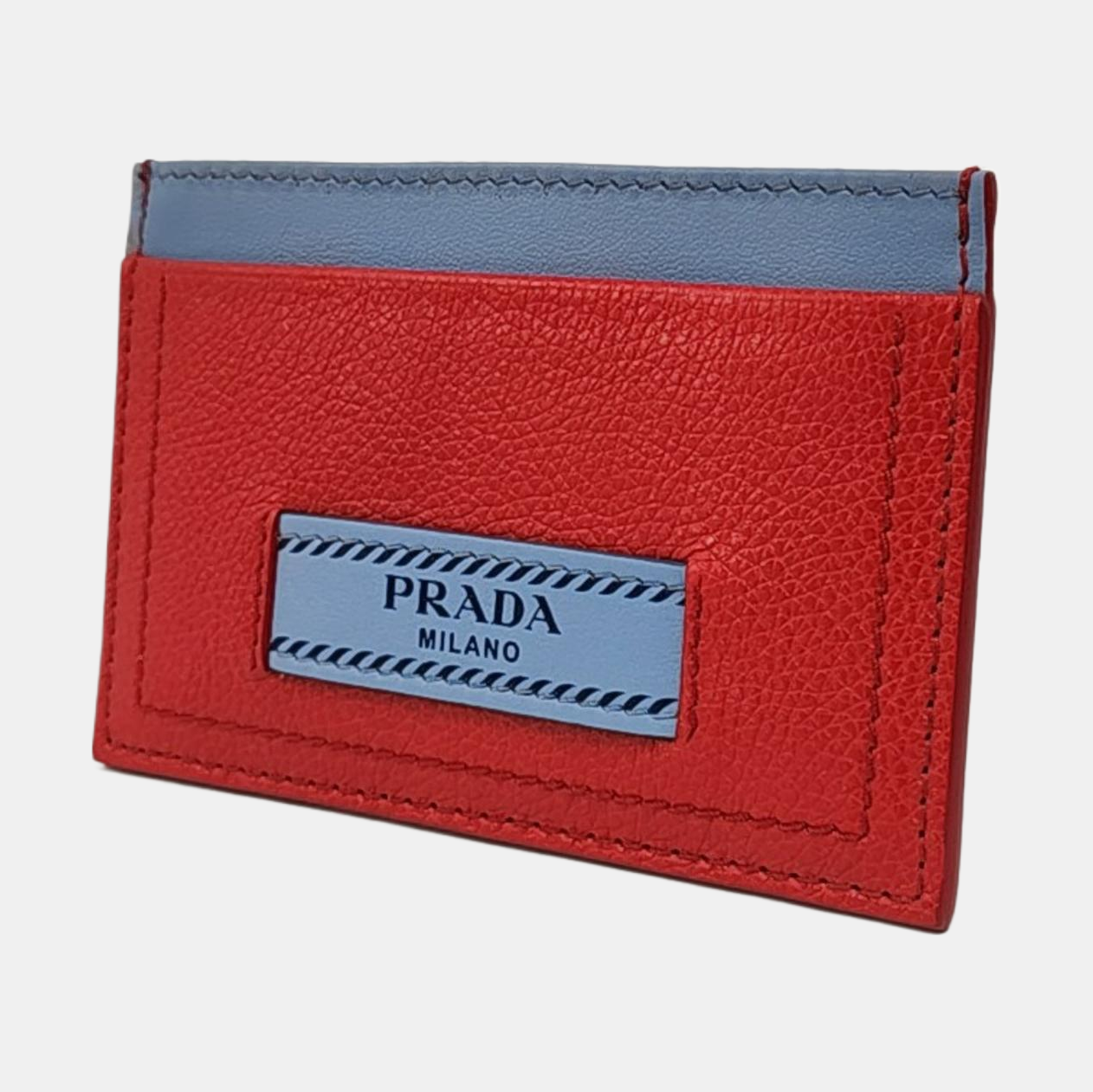 PRADA Red Cowhide Card Case-(SKU)-955739022