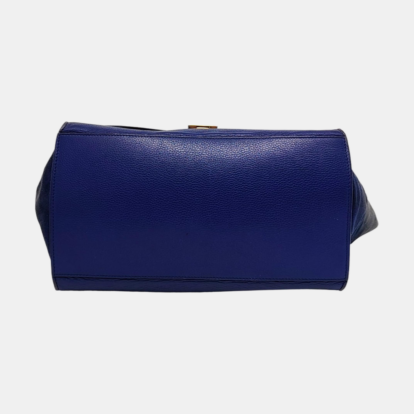 CELINE TRAPEZE Medium size Dark Blue Cowhide Swing Bag Single Shoulder Bag Handbag Golden hardware Removable shoulder strap-(SKU)-955832797