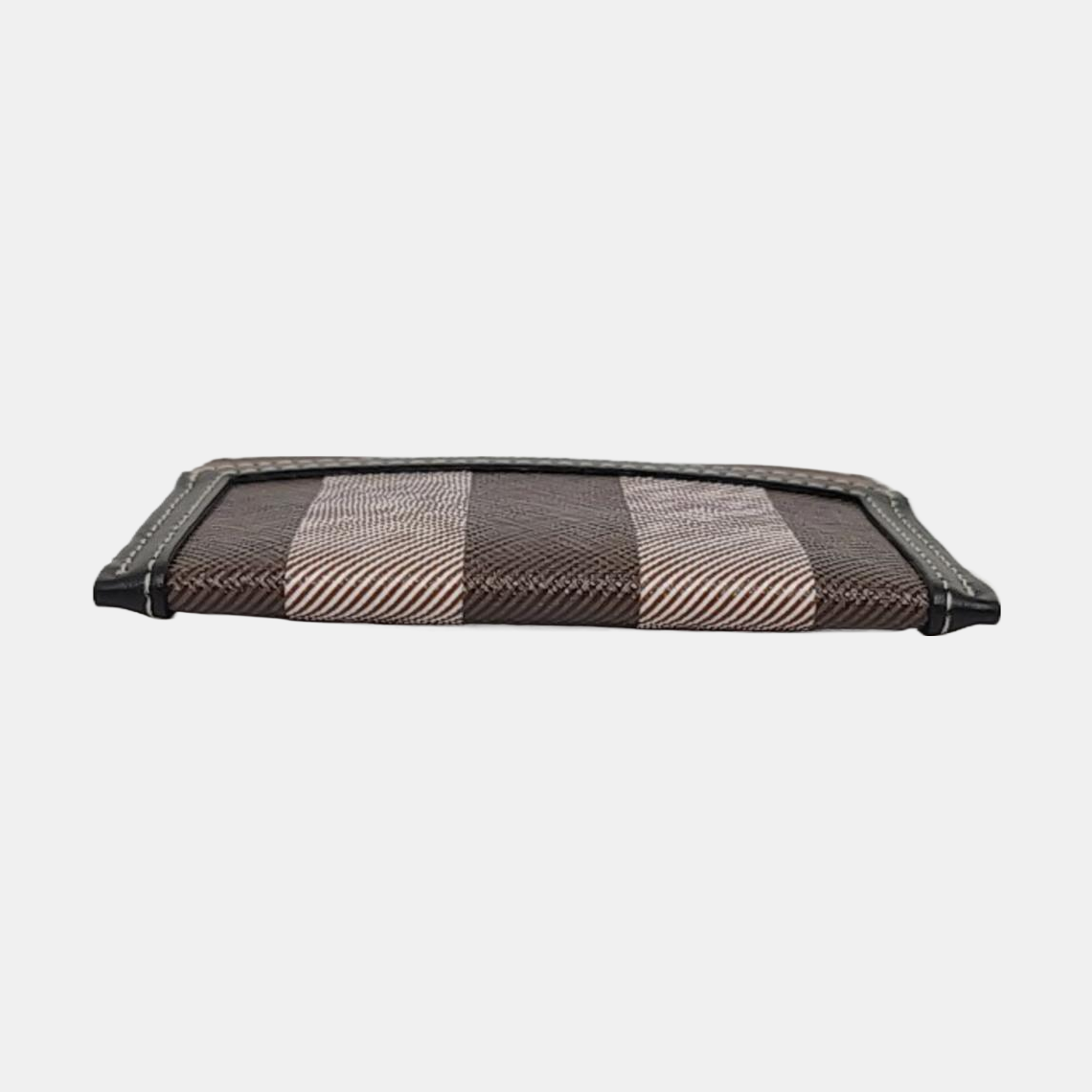 BURBERRY Brown Coated Canvas Card Holder-(SKU)-956007782