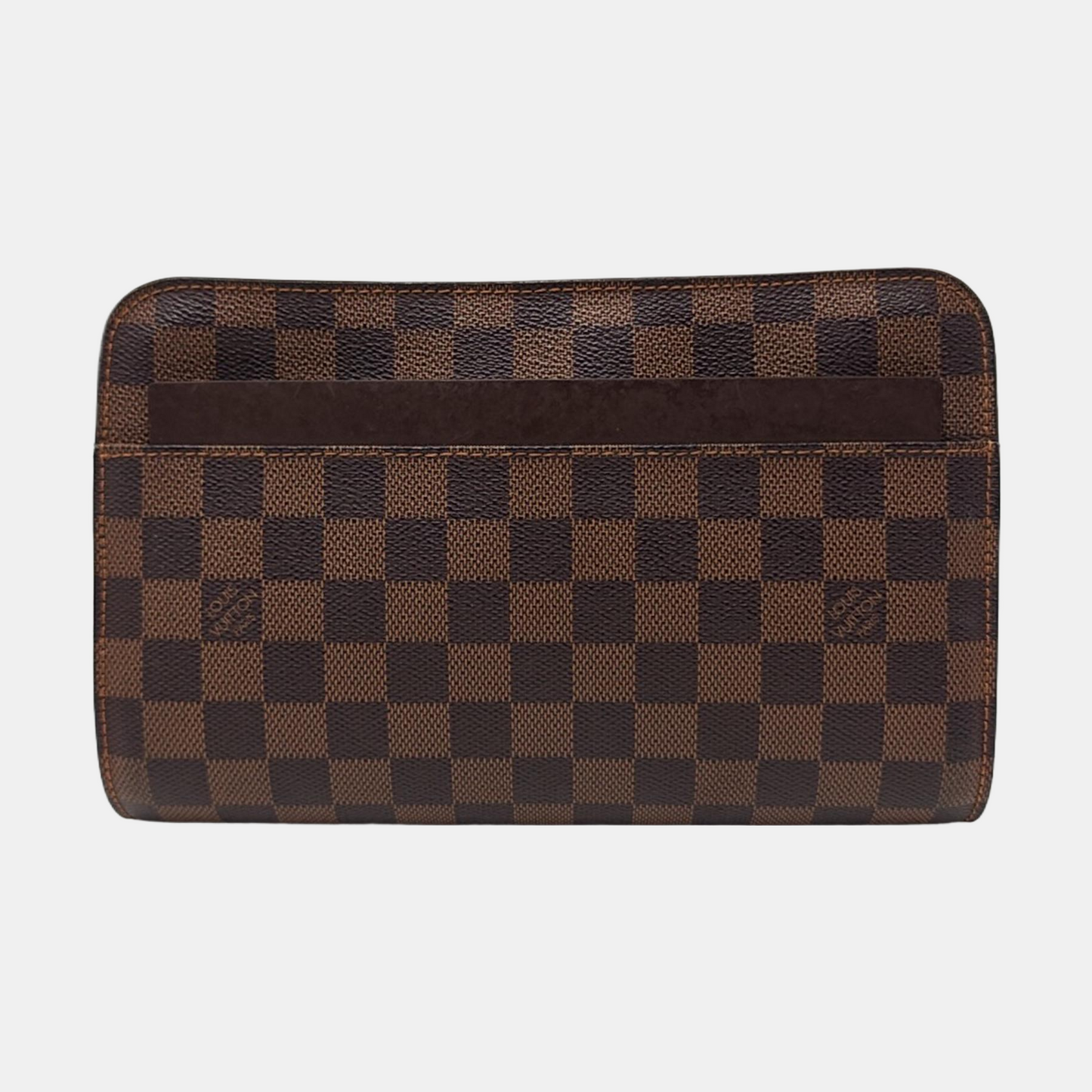 LOUIS VUITTON SAINT LOUIS Brown Coated Canvas Checkered Handbag Golden hardware-(SKU)-955725182