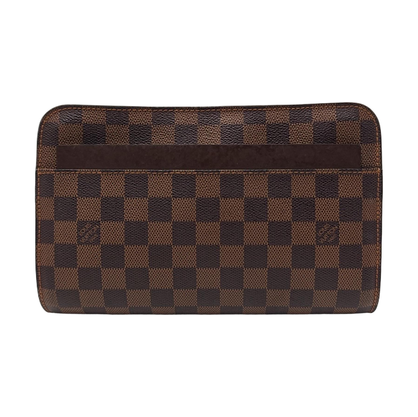 LOUIS VUITTON SAINT LOUIS Brown Coated Canvas Checkered Handbag Golden hardware-(SKU)-955725182