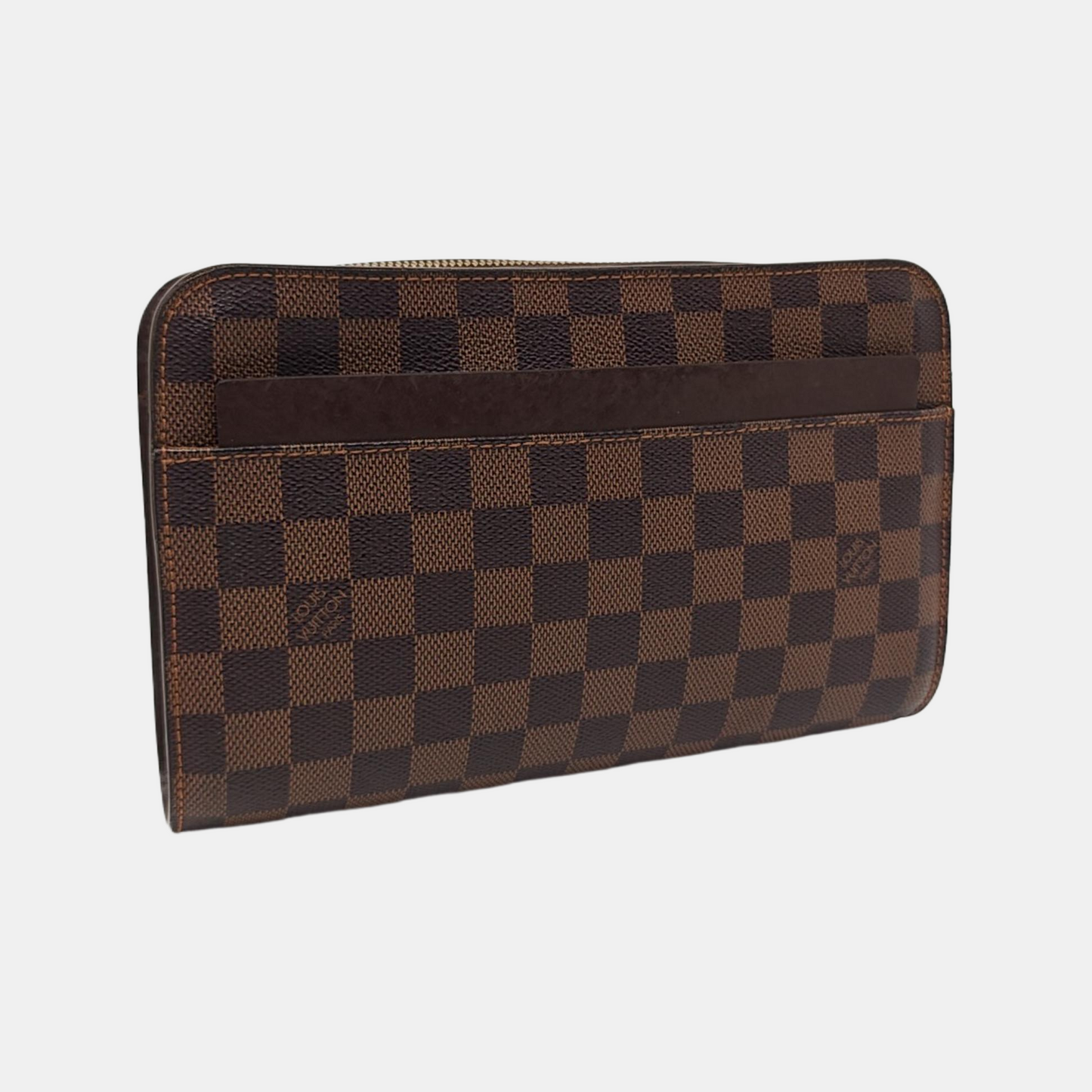 LOUIS VUITTON SAINT LOUIS Brown Coated Canvas Checkered Handbag Golden hardware-(SKU)-955725182