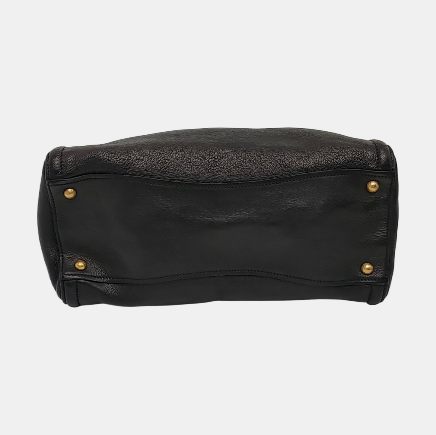 Miu Miu Tote bag Black Cowhide Textured Single Shoulder Bag Tote Golden hardware Removable shoulder strap-(SKU)-955830473