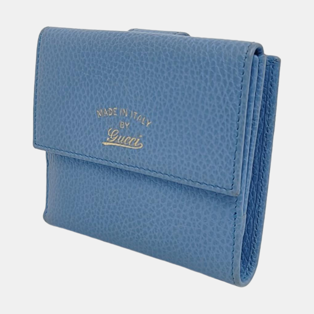 GUCCI Blue Leather Wallet-(SKU)-955765388