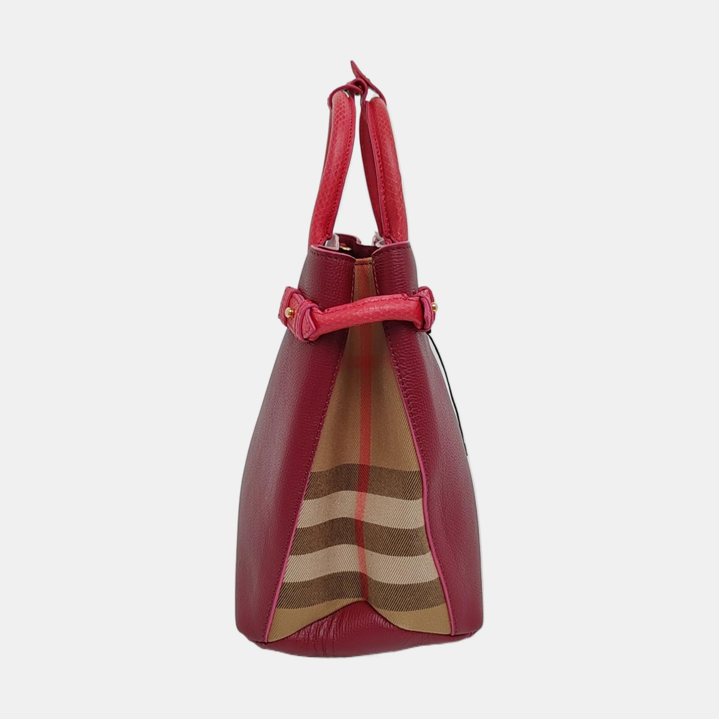 BURBERRY The Banner Medium size Red Cowhide Single Shoulder Bag Handbag Crossbody Bag Golden hardware Removable shoulder strap-(SKU)-955854849
