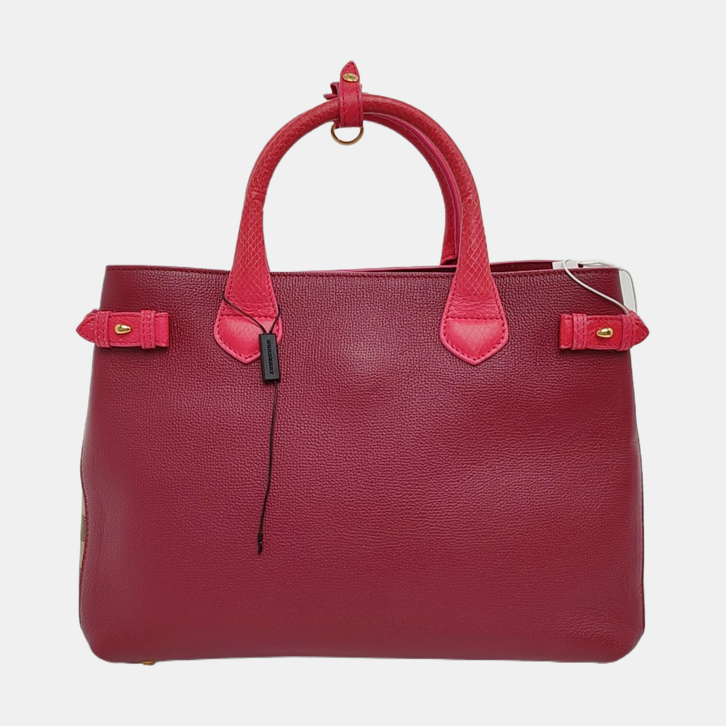 BURBERRY The Banner Medium size Red Cowhide Single Shoulder Bag Handbag Crossbody Bag Golden hardware Removable shoulder strap-(SKU)-955854849