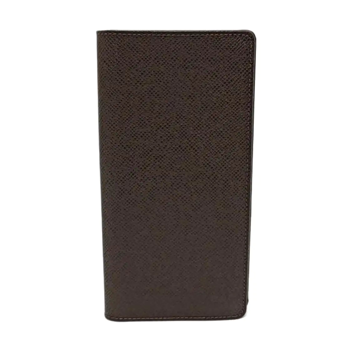 LOUIS VUITTON BRAZZA Brown Cowhide Wallet Silver Hardware Complete Accessories-(SKU)-956018546