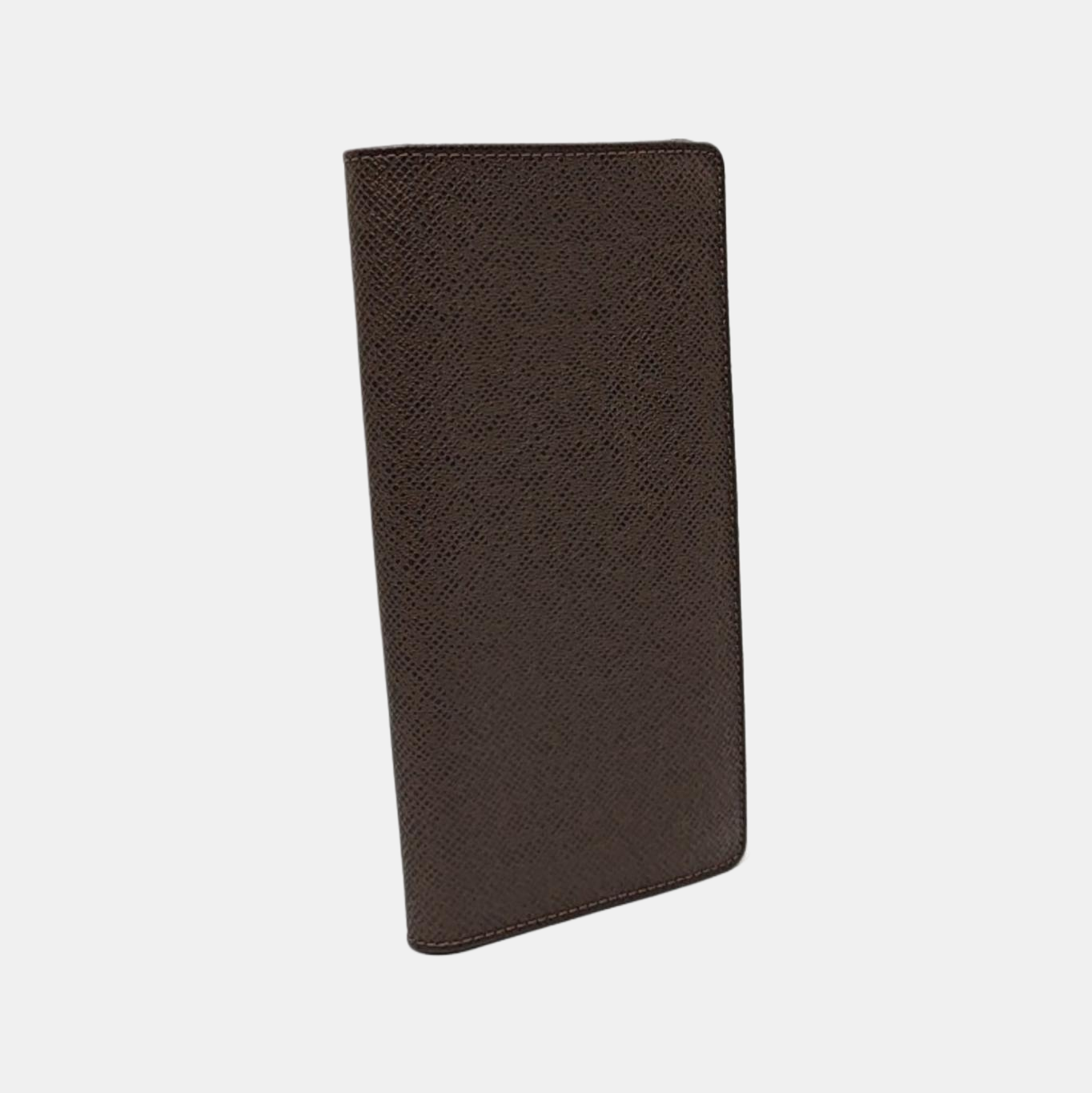 LOUIS VUITTON BRAZZA Brown Cowhide Wallet Silver Hardware Complete Accessories-(SKU)-956018546