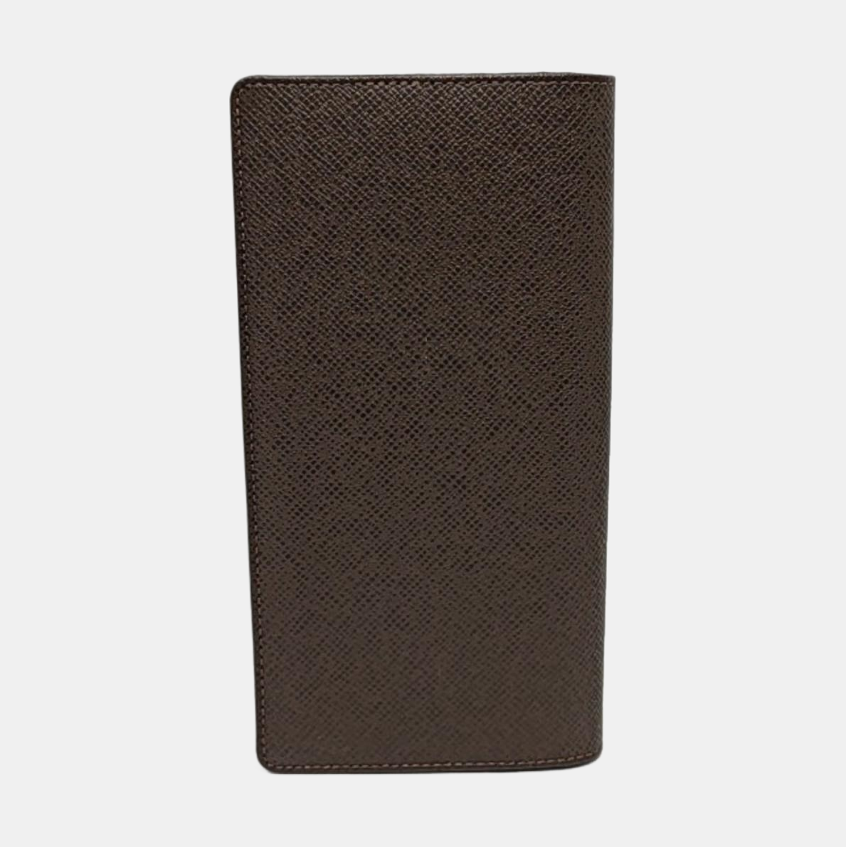 LOUIS VUITTON BRAZZA Brown Cowhide Wallet Silver Hardware Complete Accessories-(SKU)-956018546