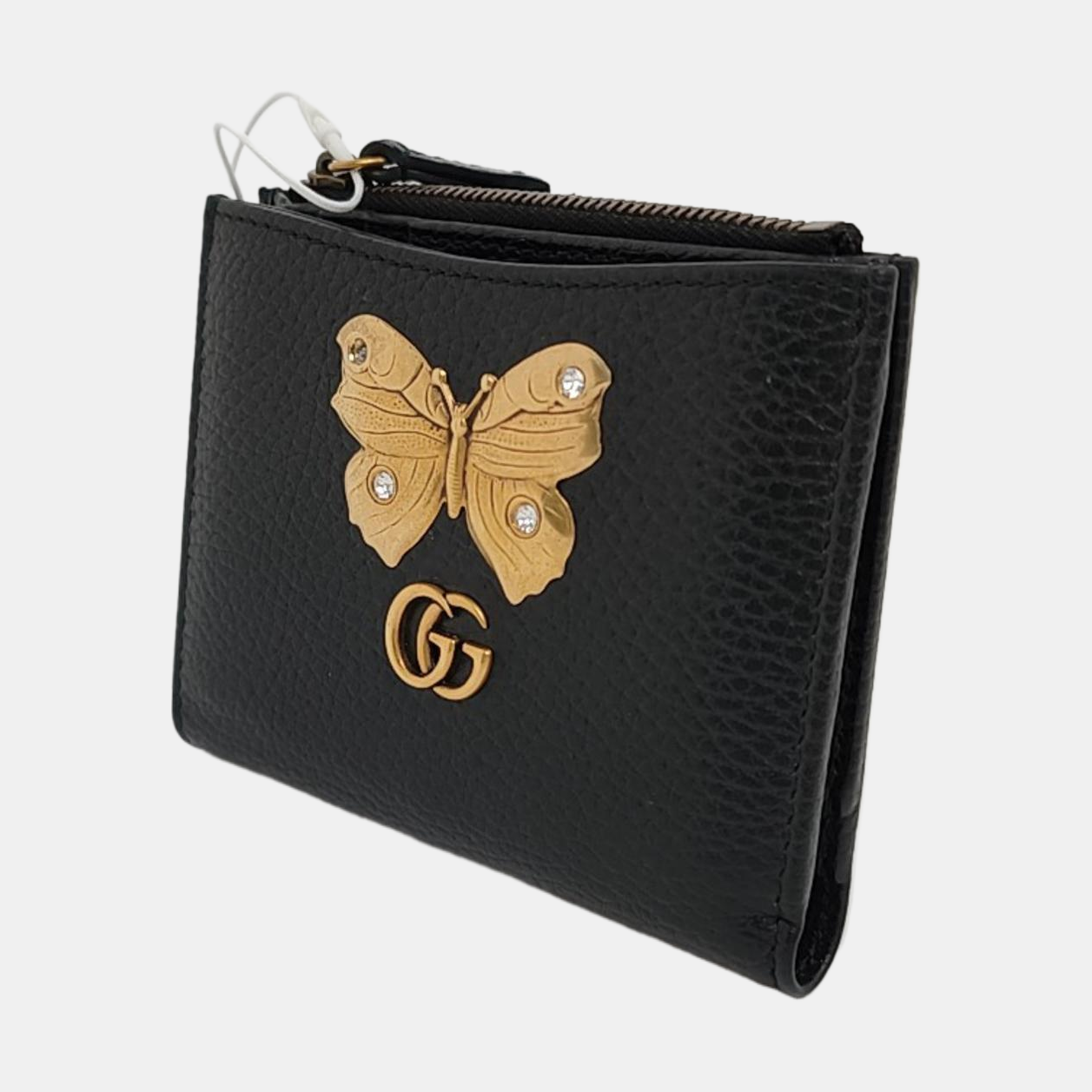 GUCCI GG Marmont Black Cow Leather Inset Wallet Golden hardware-(SKU)-956104882