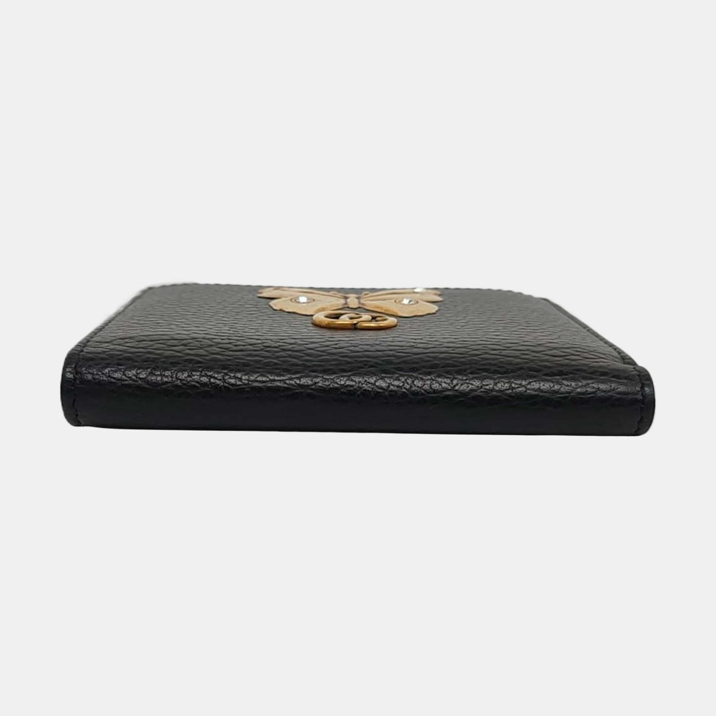 GUCCI GG Marmont Black Cow Leather Inset Wallet Golden hardware-(SKU)-956104882