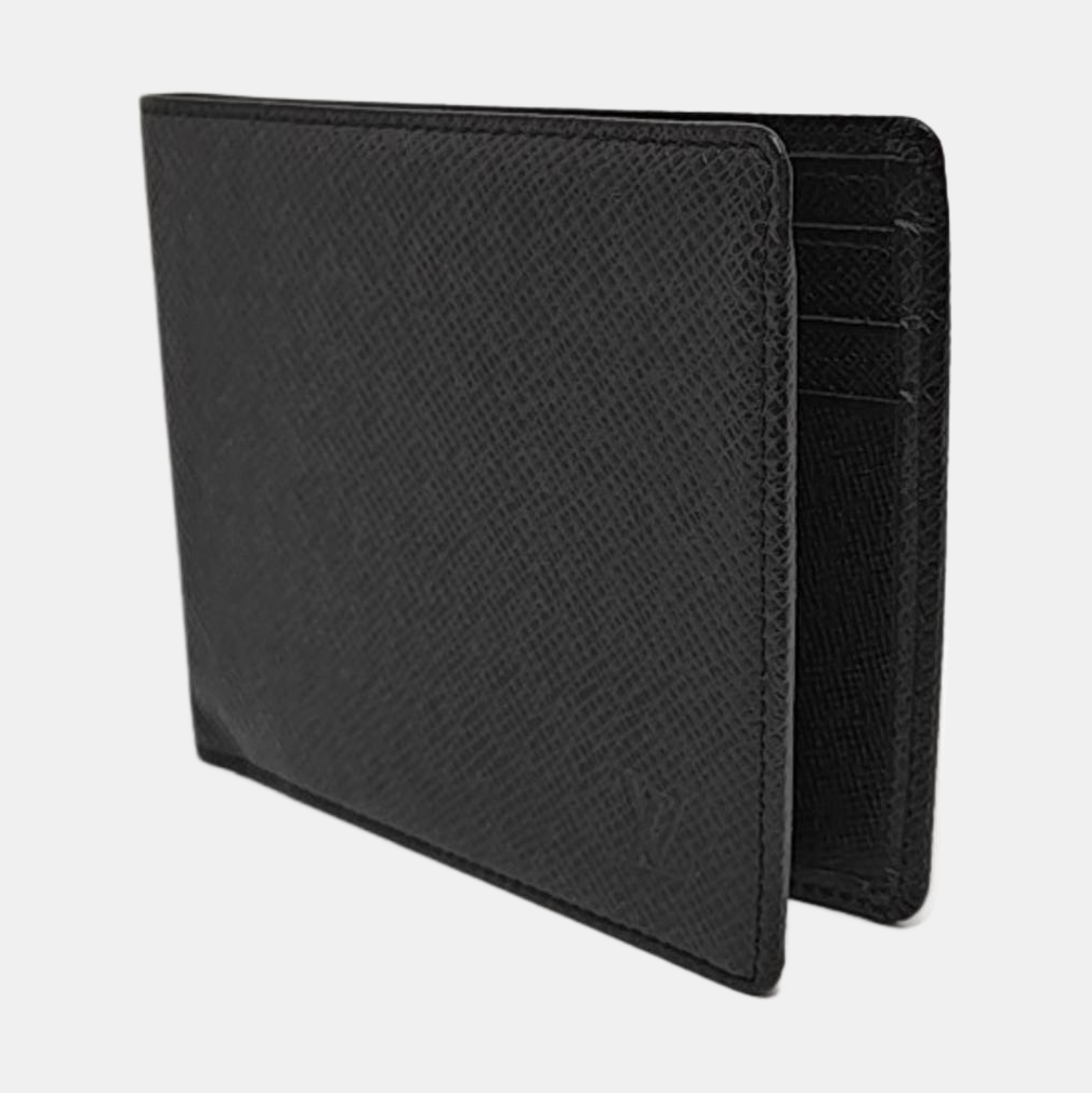 LOUIS VUITTON AMERIGO Black Cowhide Wallet Silver Hardware-(SKU)-956110152
